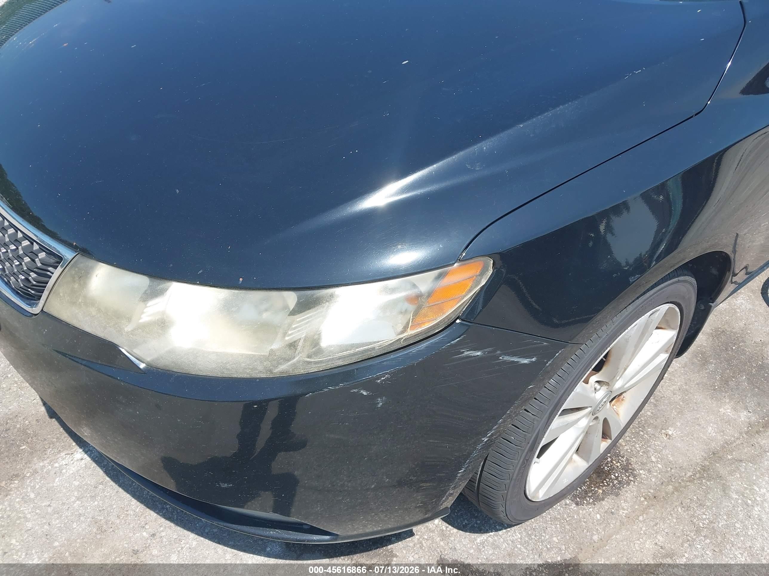 2011 Kia Forte Sx Black vin: KNAFW5A37B5329392