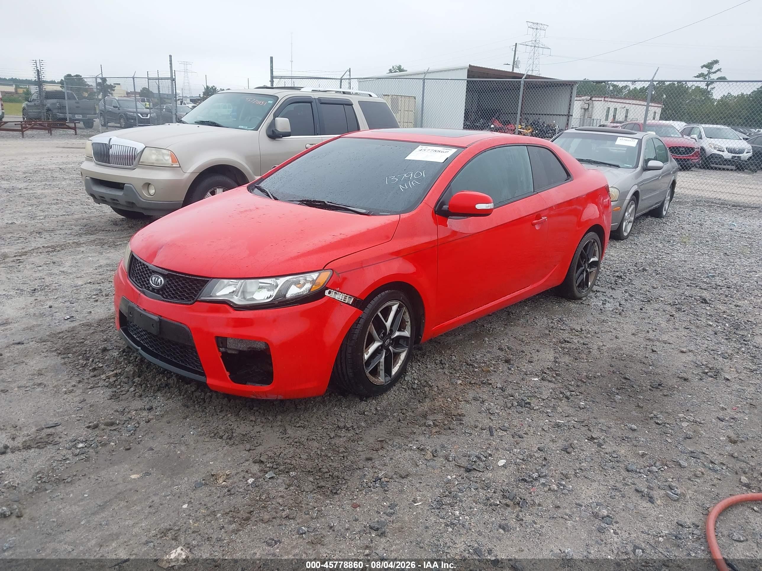 2010 Kia Forte Koup Sx Red vin: KNAFW6A30A5137901