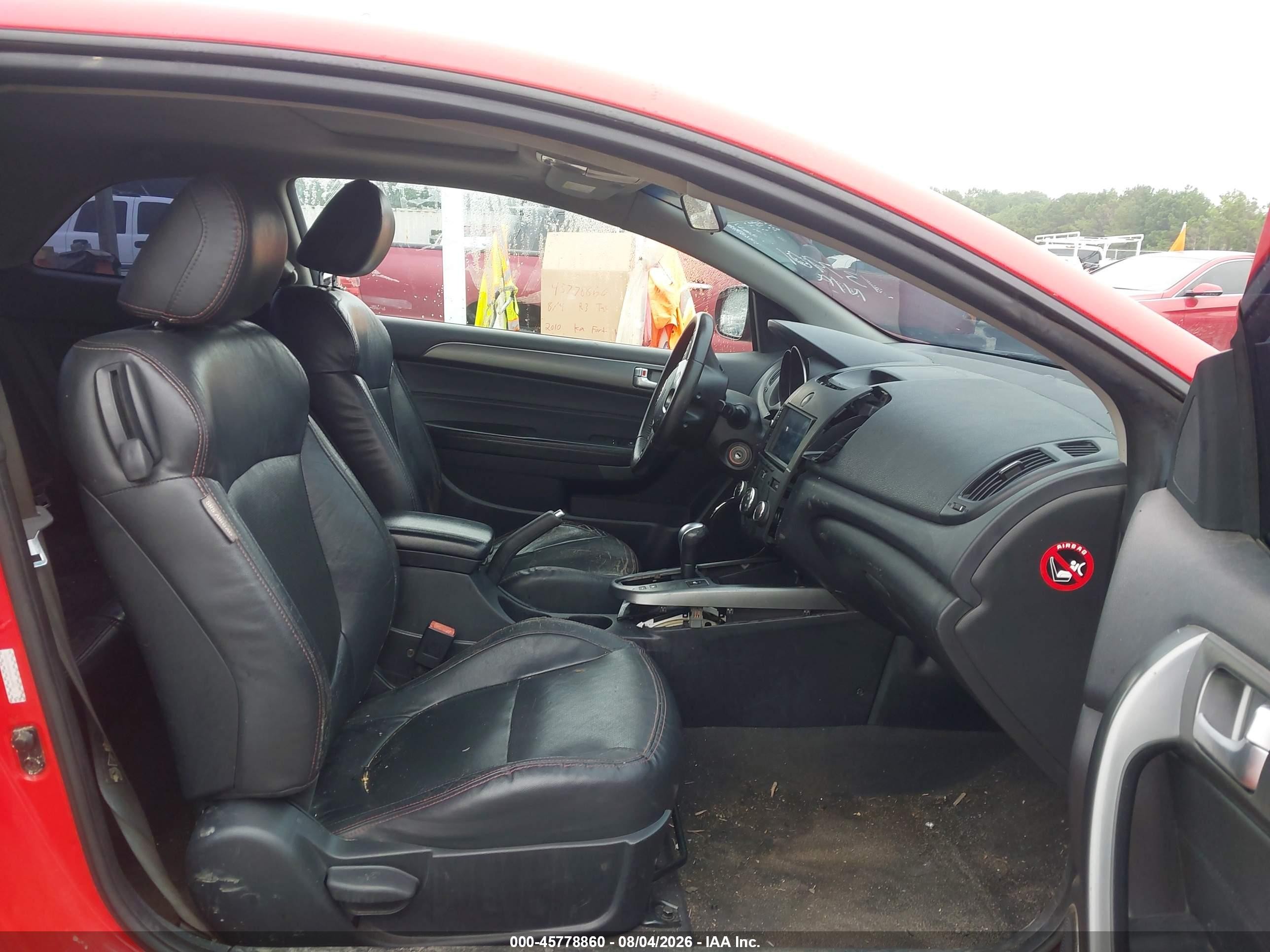2010 Kia Forte Koup Sx Red vin: KNAFW6A30A5137901