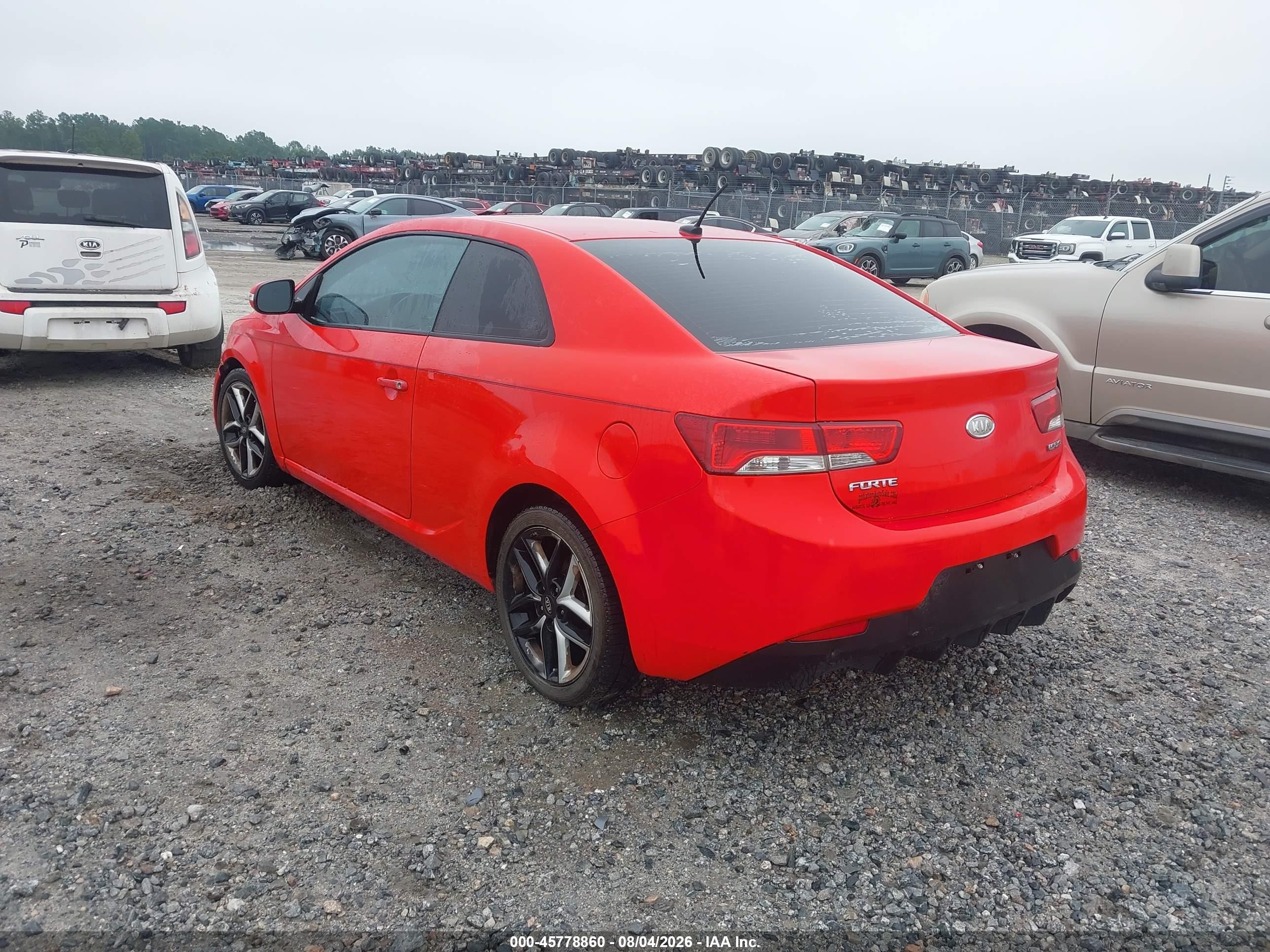 2010 Kia Forte Koup Sx Red vin: KNAFW6A30A5137901