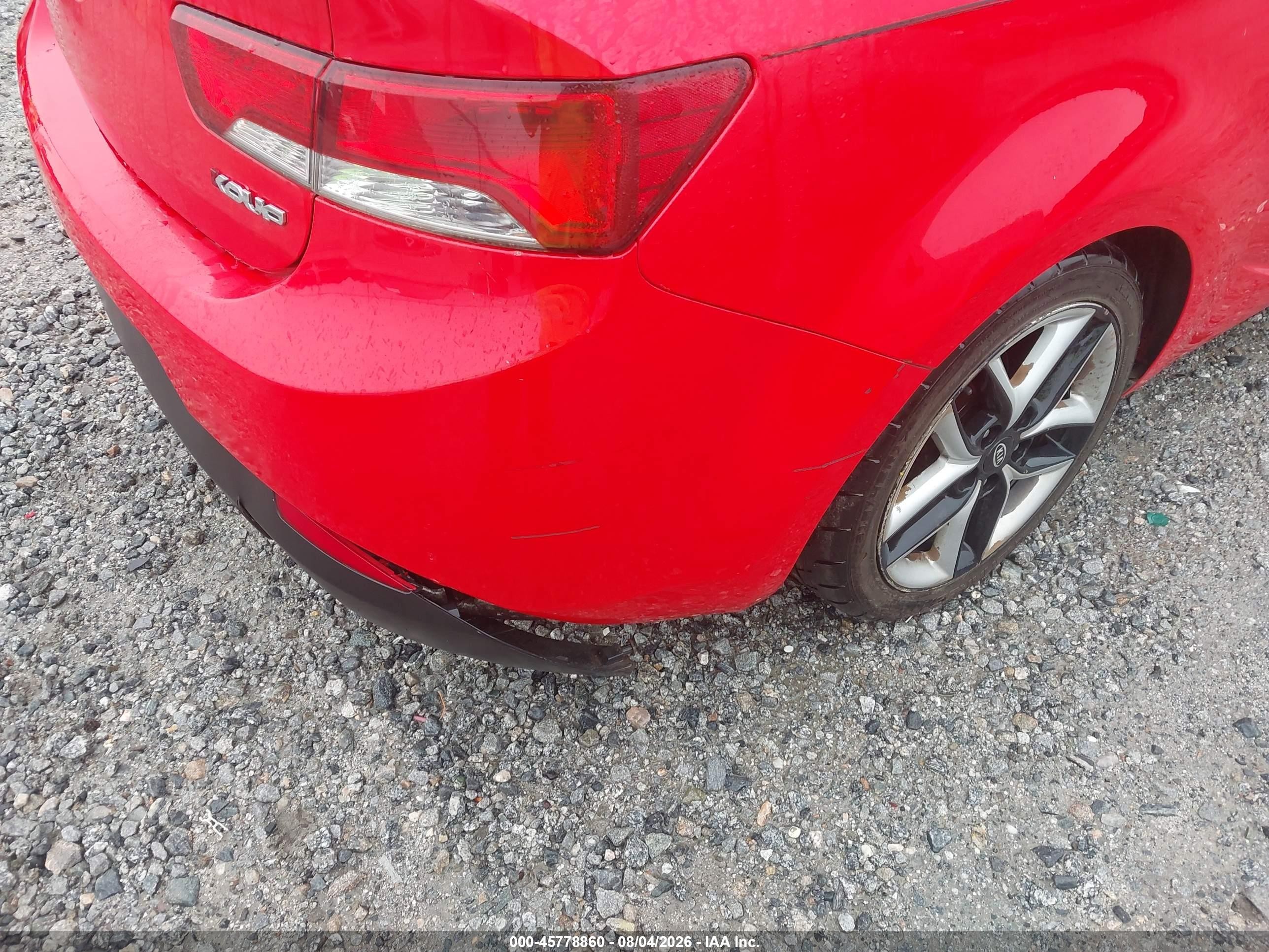 2010 Kia Forte Koup Sx Red vin: KNAFW6A30A5137901