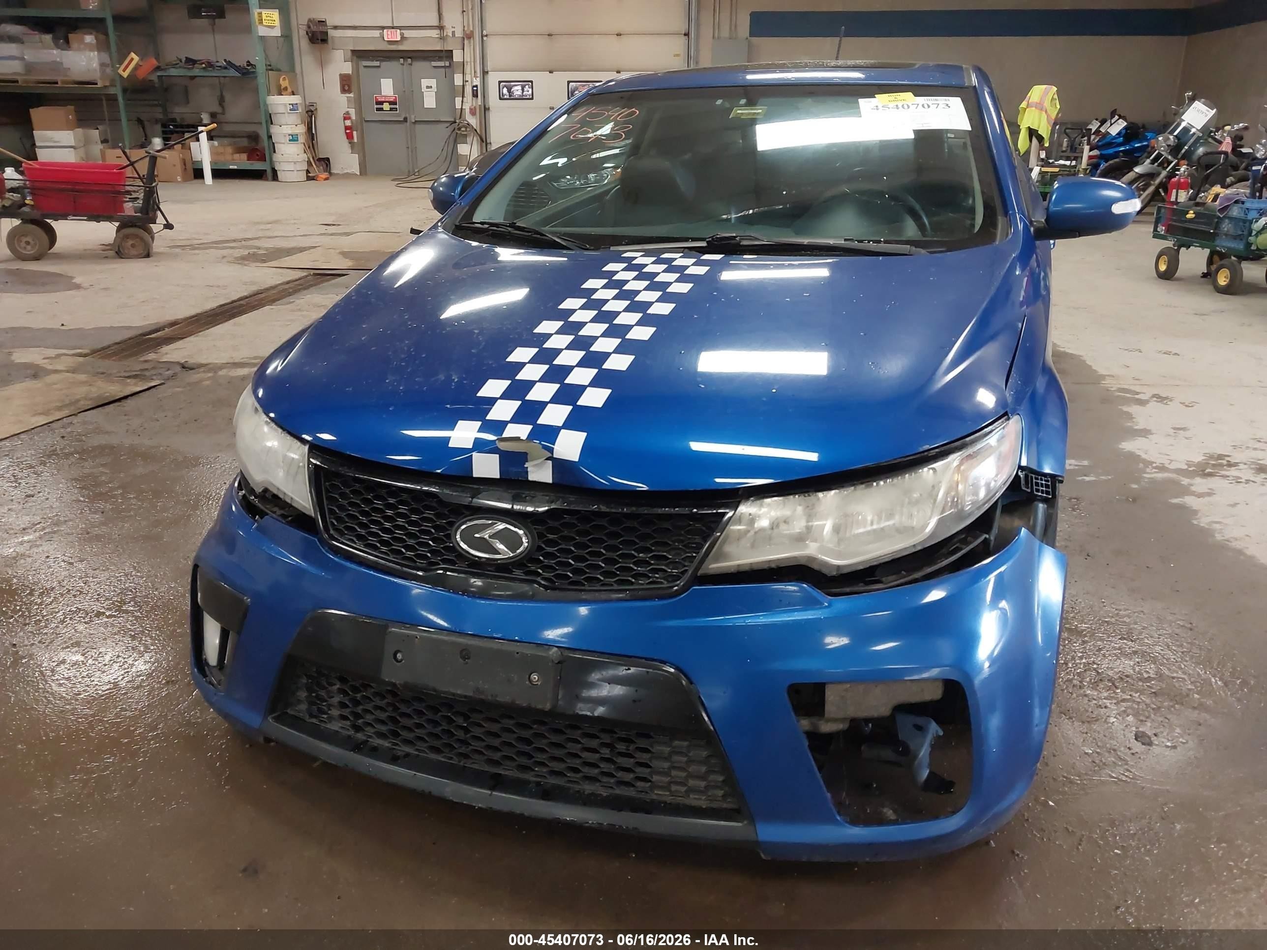 2010 Kia Forte Koup Sx Blue vin: KNAFW6A30A5179159