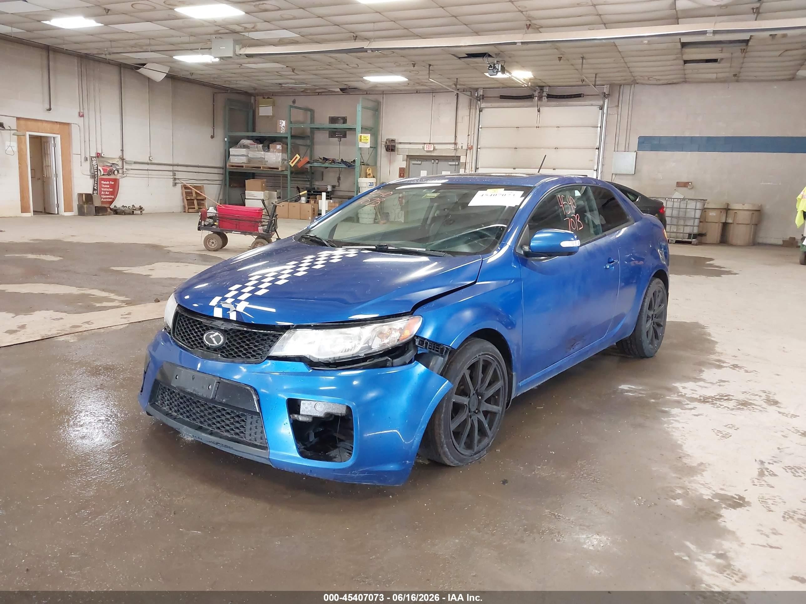 2010 Kia Forte Koup Sx Blue vin: KNAFW6A30A5179159