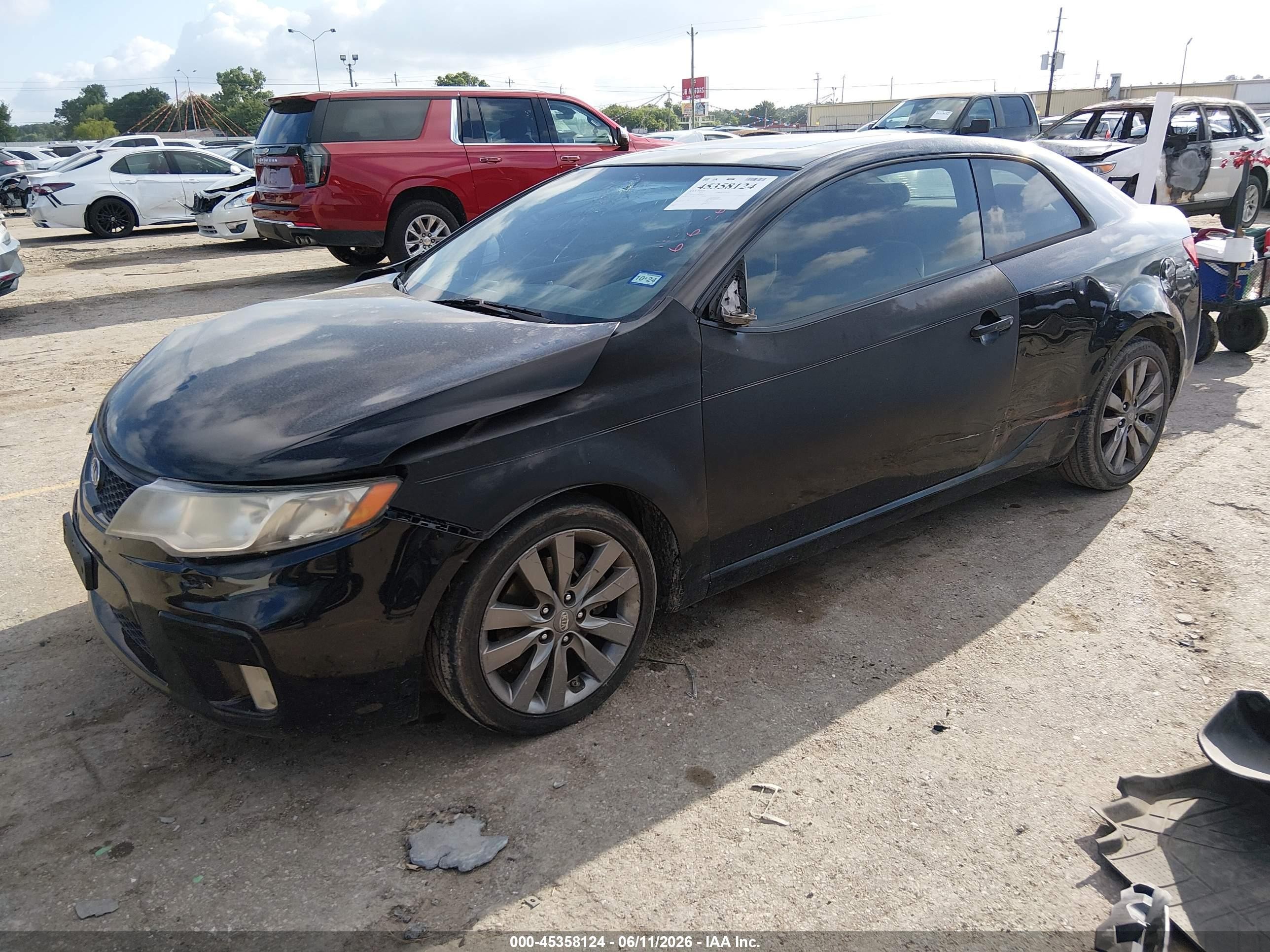 2011 Kia Forte Koup Sx Черный vin: KNAFW6A32B5330181