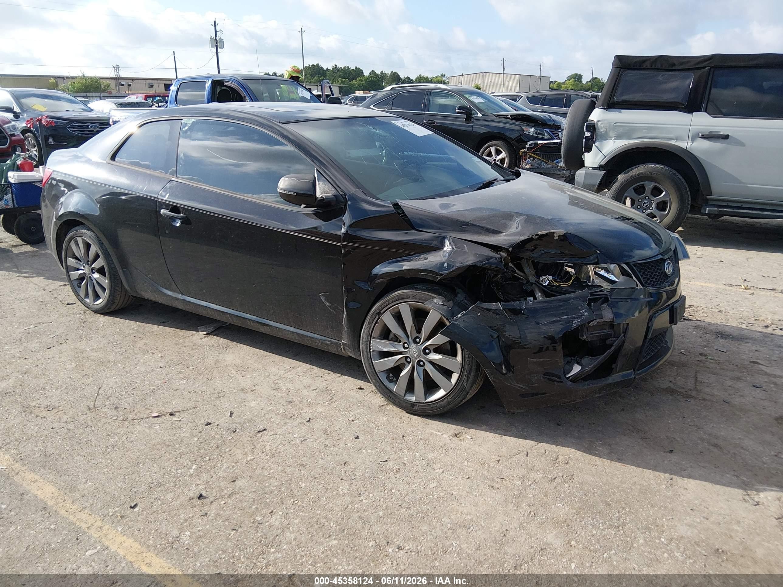 2011 Kia Forte Koup Sx Черный vin: KNAFW6A32B5330181
