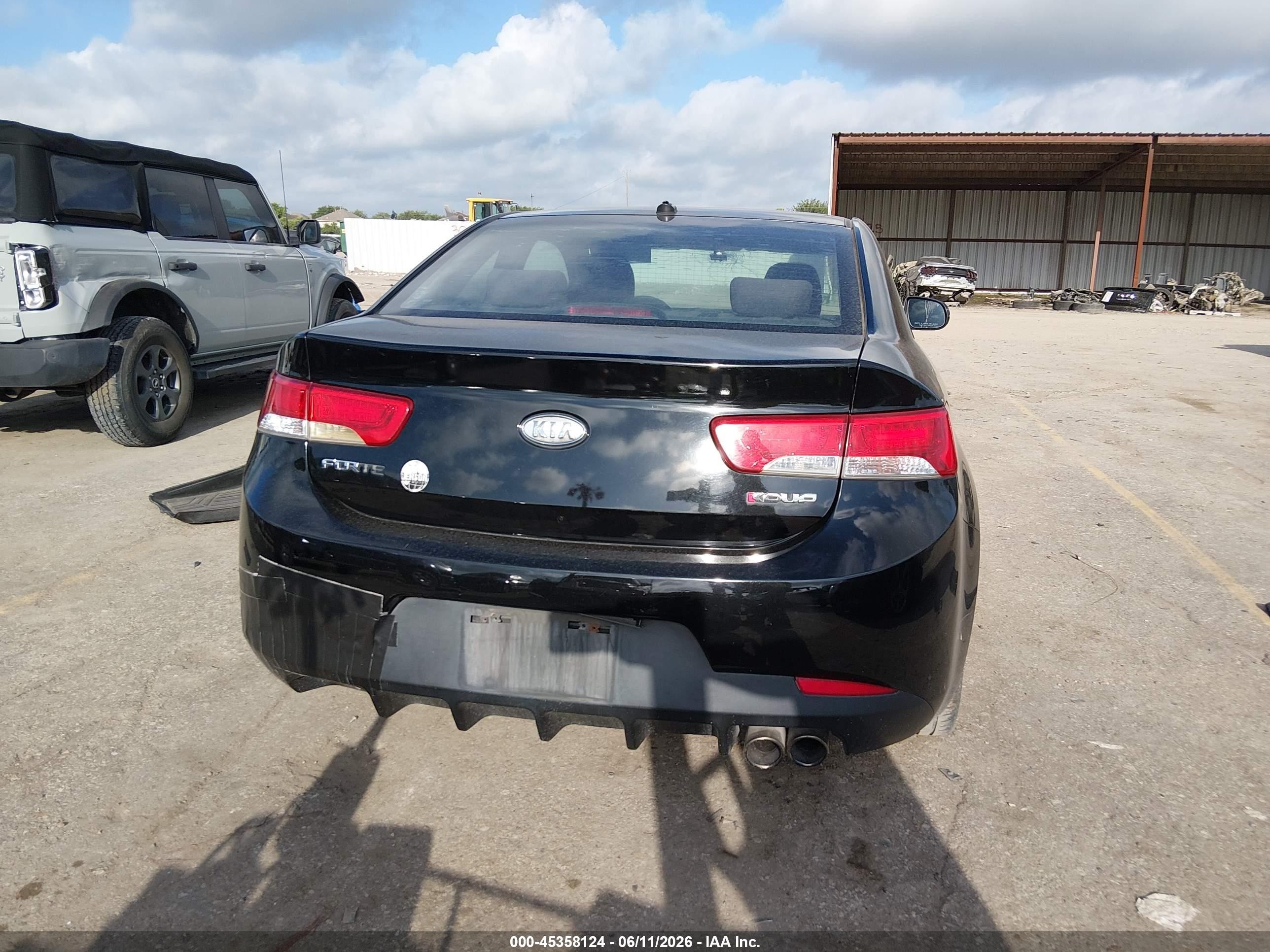 2011 Kia Forte Koup Sx Черный vin: KNAFW6A32B5330181