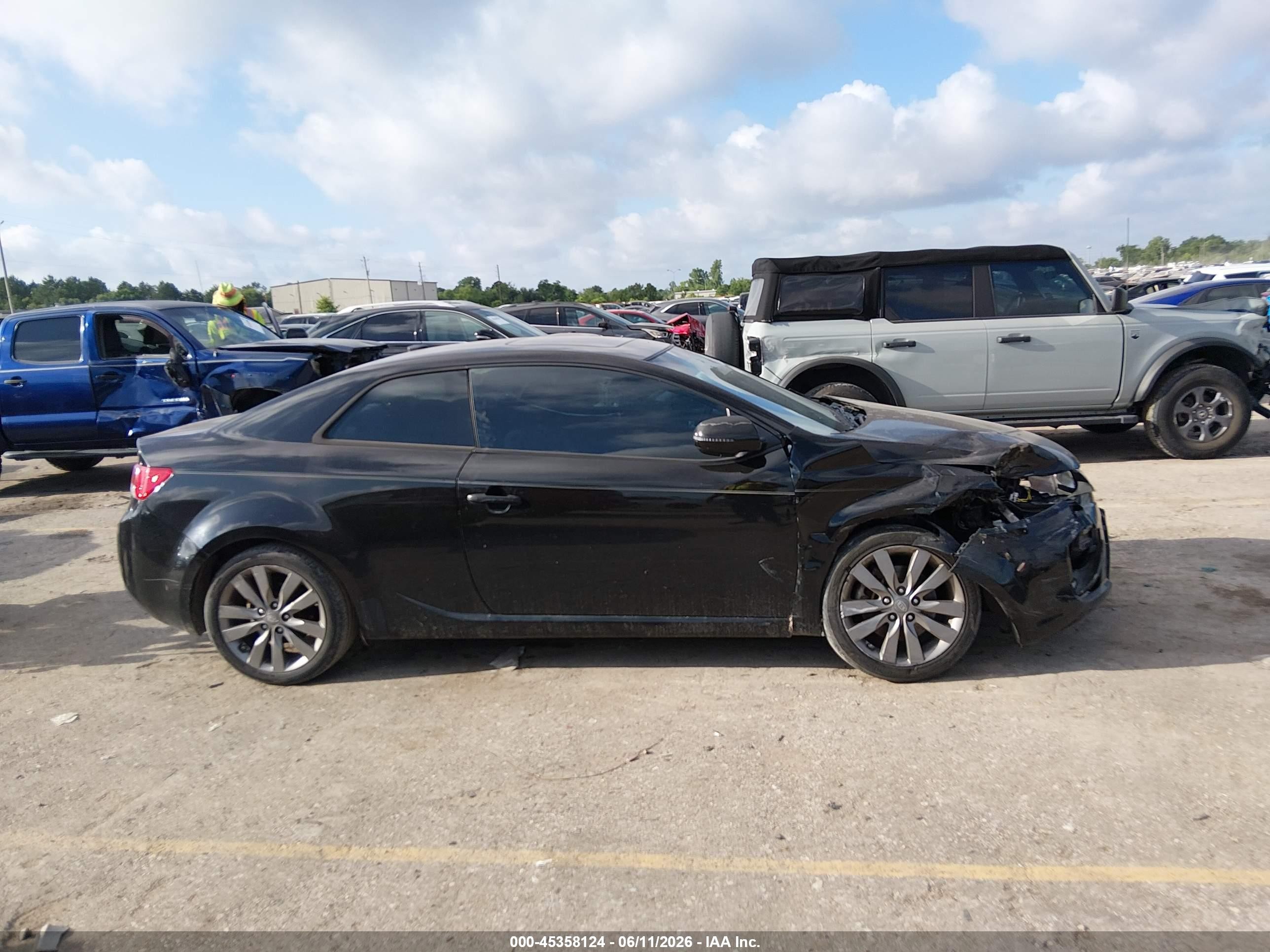 2011 Kia Forte Koup Sx Черный vin: KNAFW6A32B5330181
