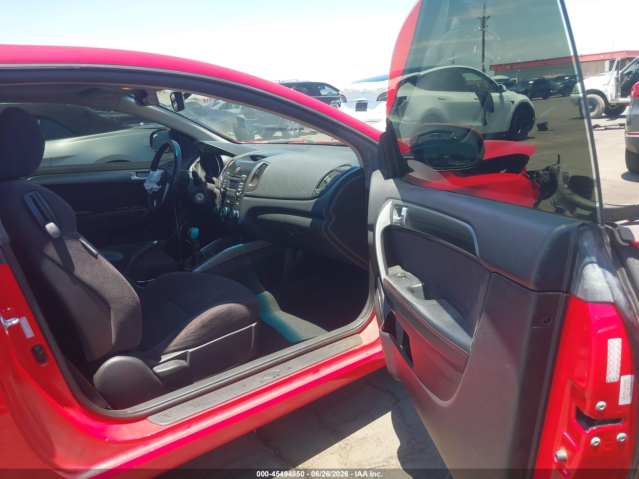 2011 Kia Forte Koup Sx Red vin: KNAFW6A33B5441998