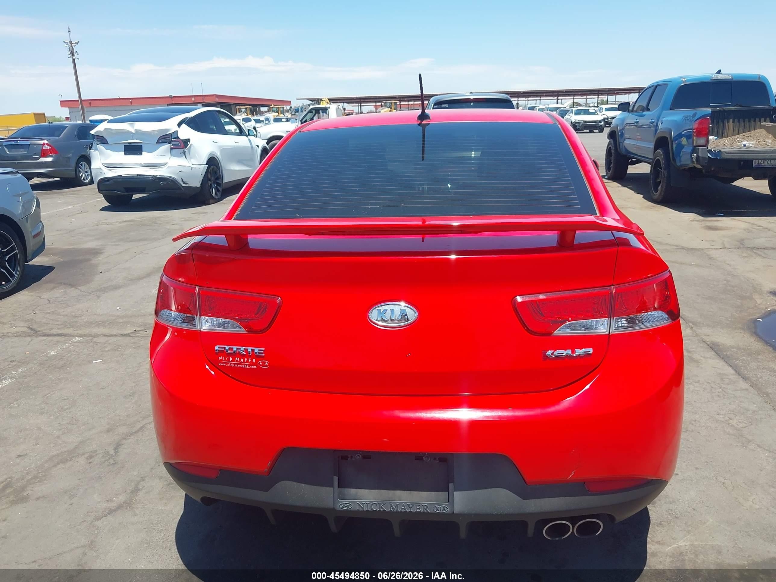 2011 Kia Forte Koup Sx Red vin: KNAFW6A33B5441998