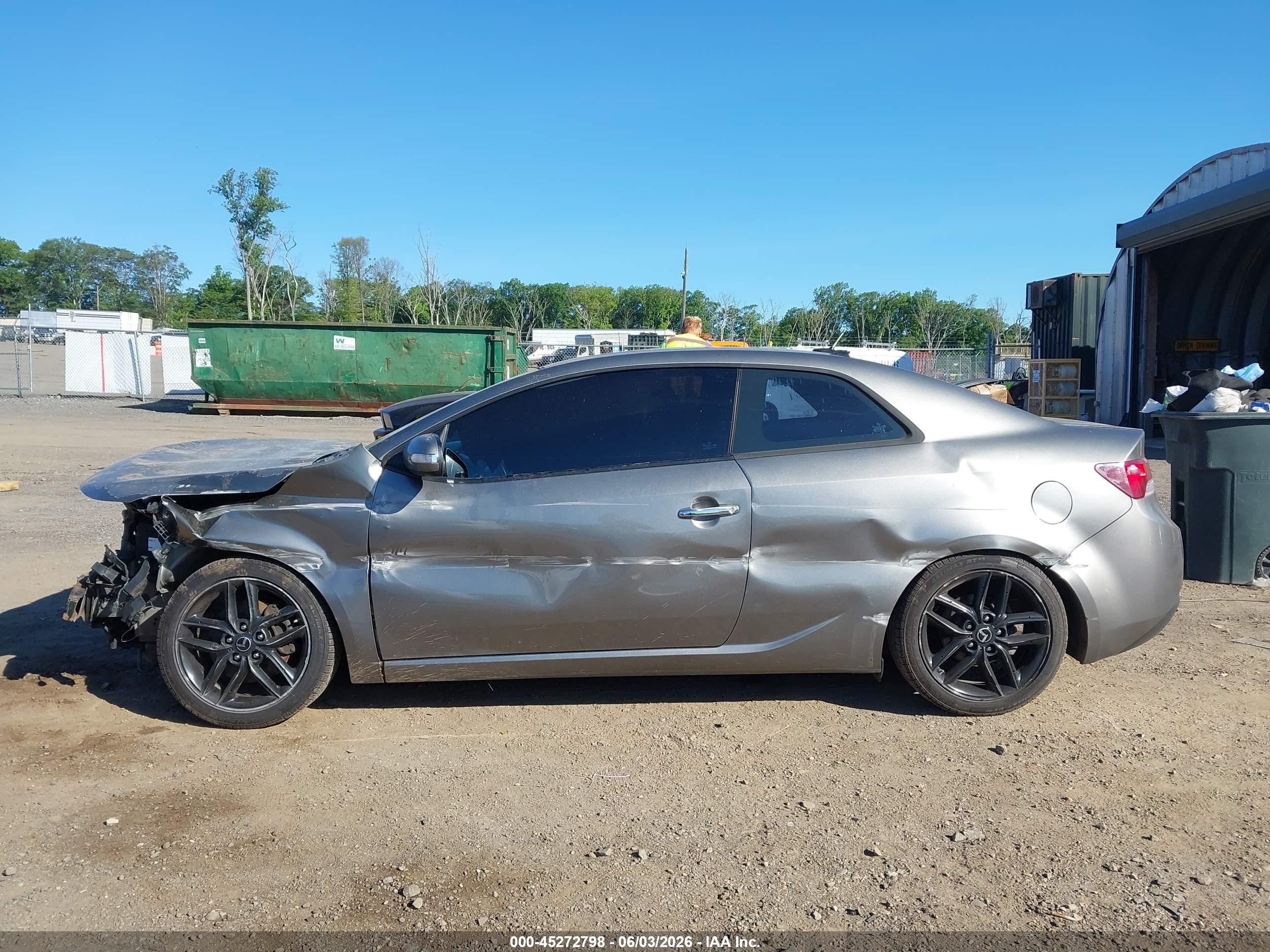 2010 Kia Forte Koup Sx Gray vin: KNAFW6A34A5294279