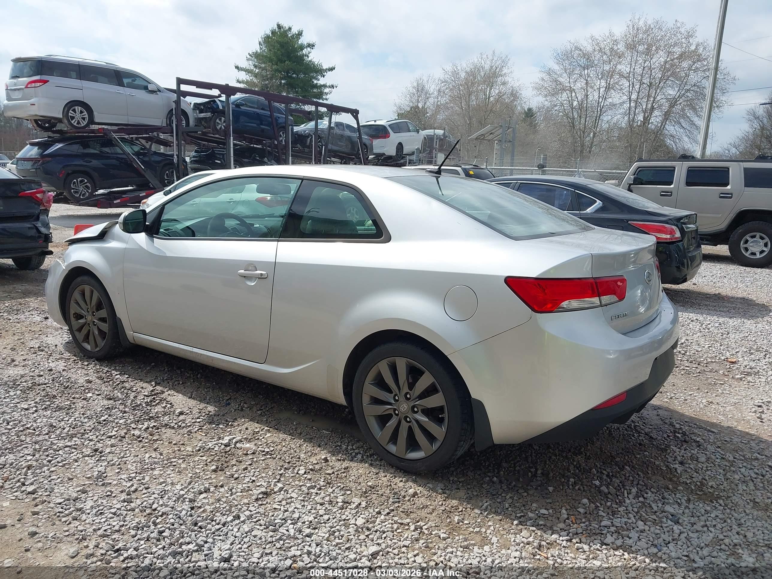 2011 Kia Forte Koup Sx Silver vin: KNAFW6A34B5378345