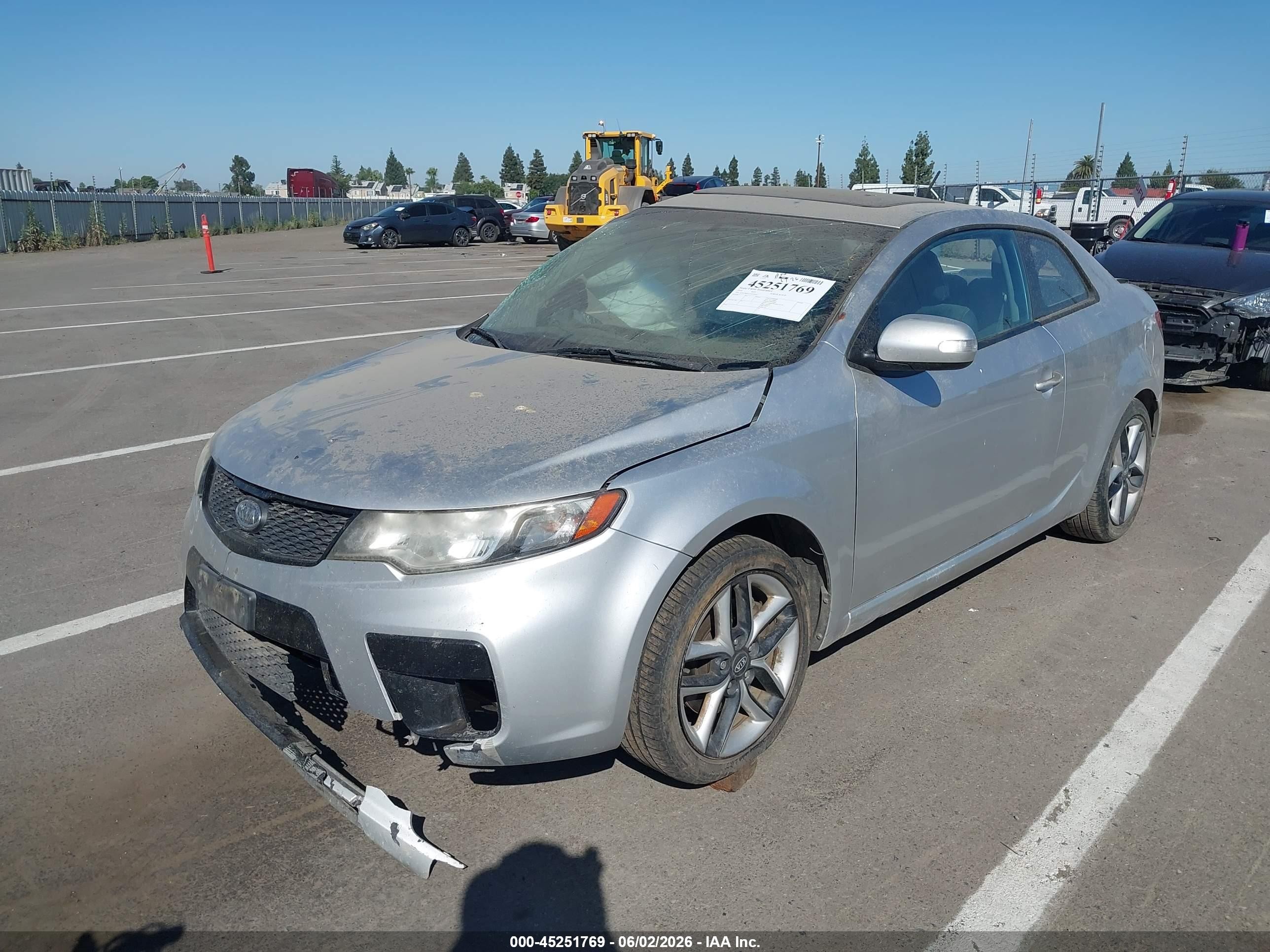 2010 Kia Forte Koup Sx Silver vin: KNAFW6A35A5249447