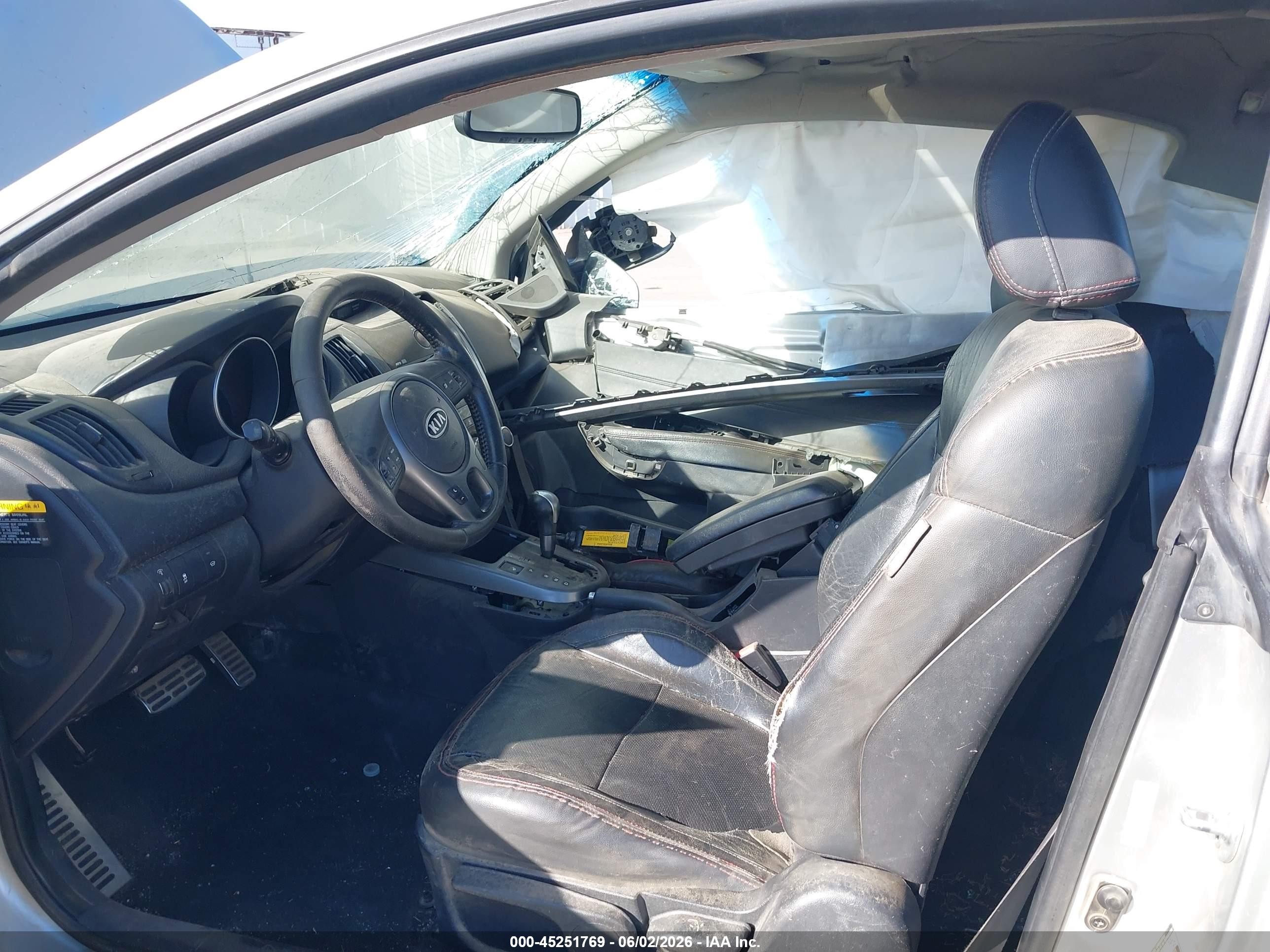 2010 Kia Forte Koup Sx Silver vin: KNAFW6A35A5249447