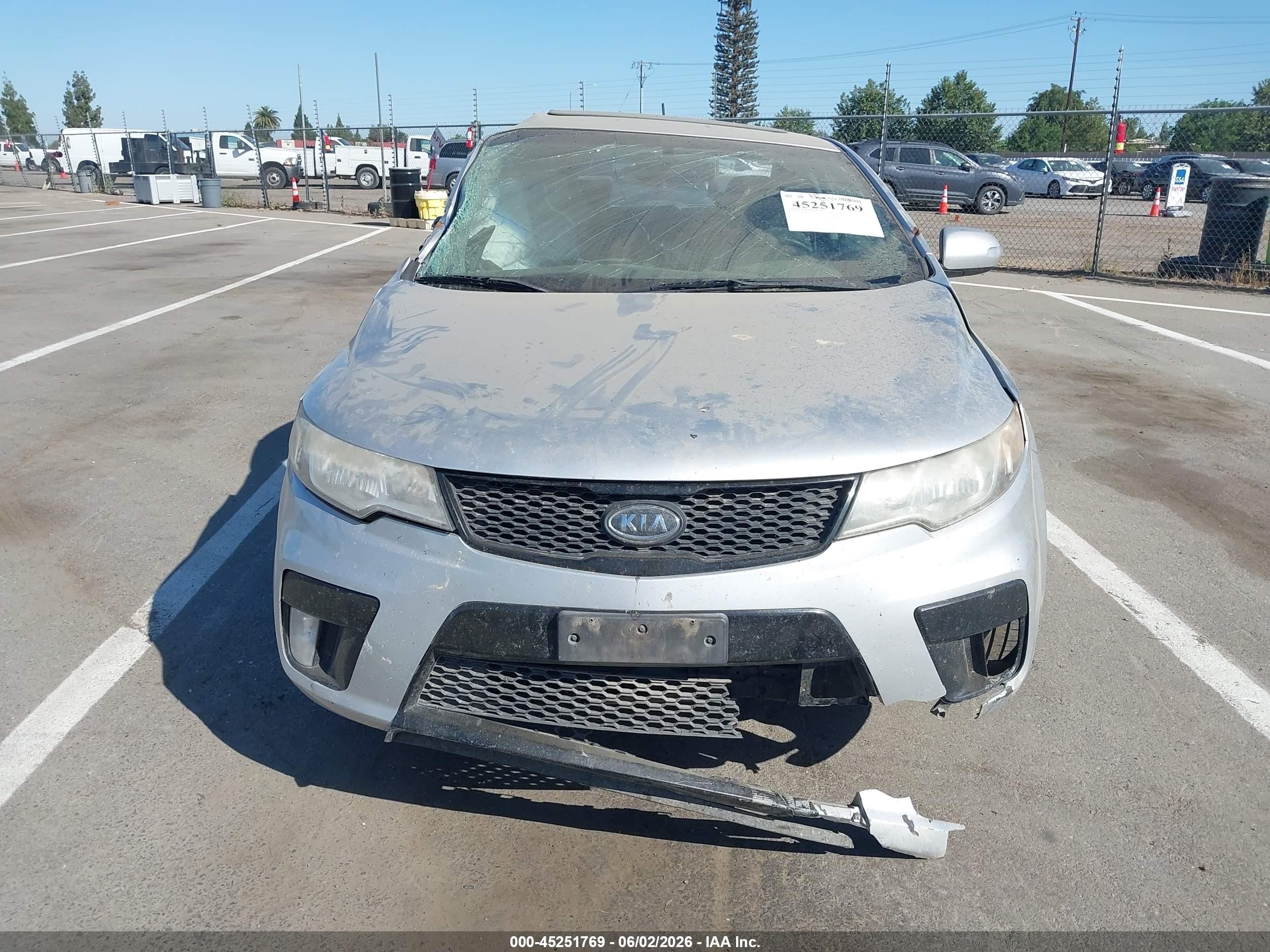 2010 Kia Forte Koup Sx Silver vin: KNAFW6A35A5249447