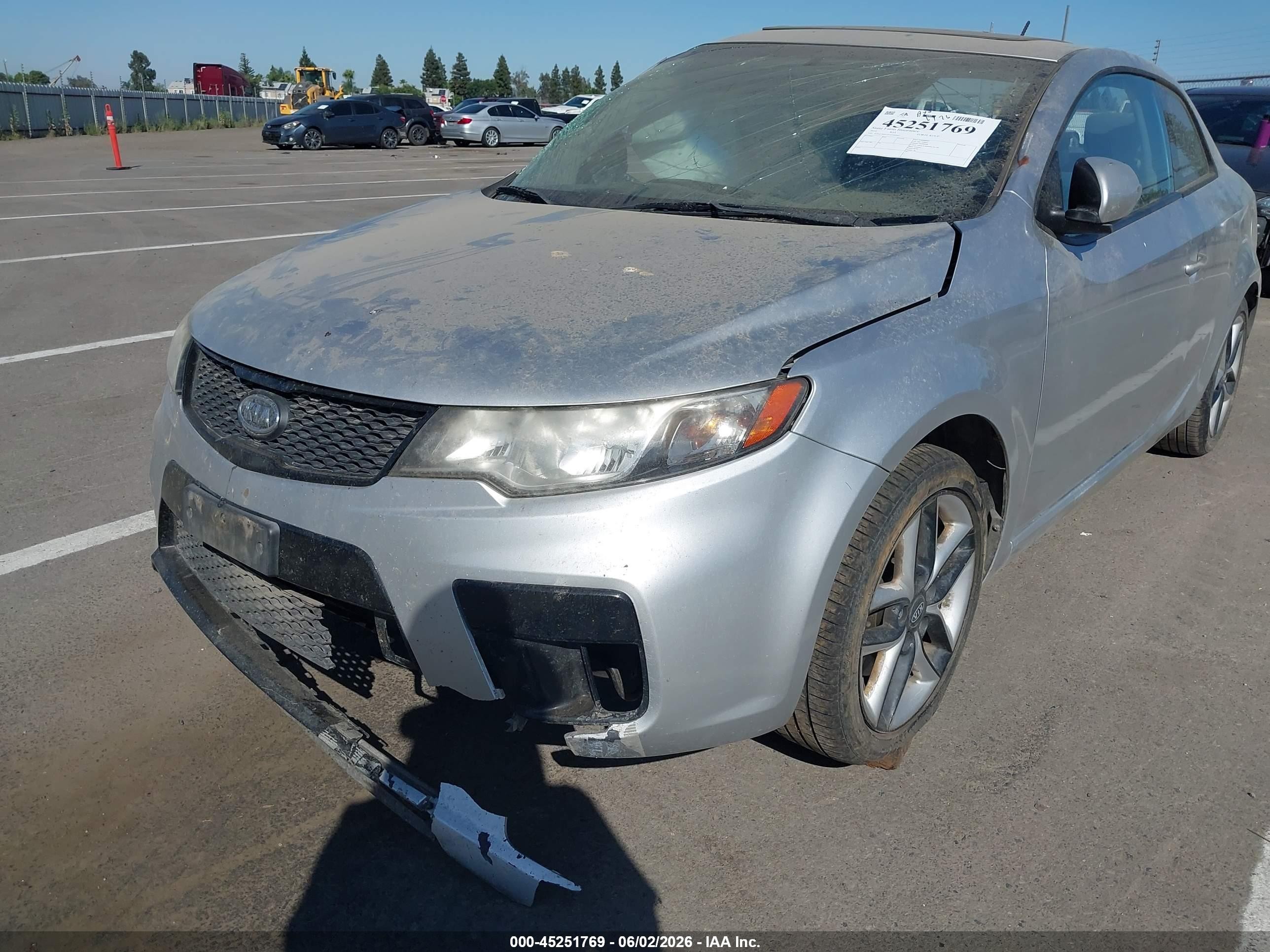 2010 Kia Forte Koup Sx Silver vin: KNAFW6A35A5249447