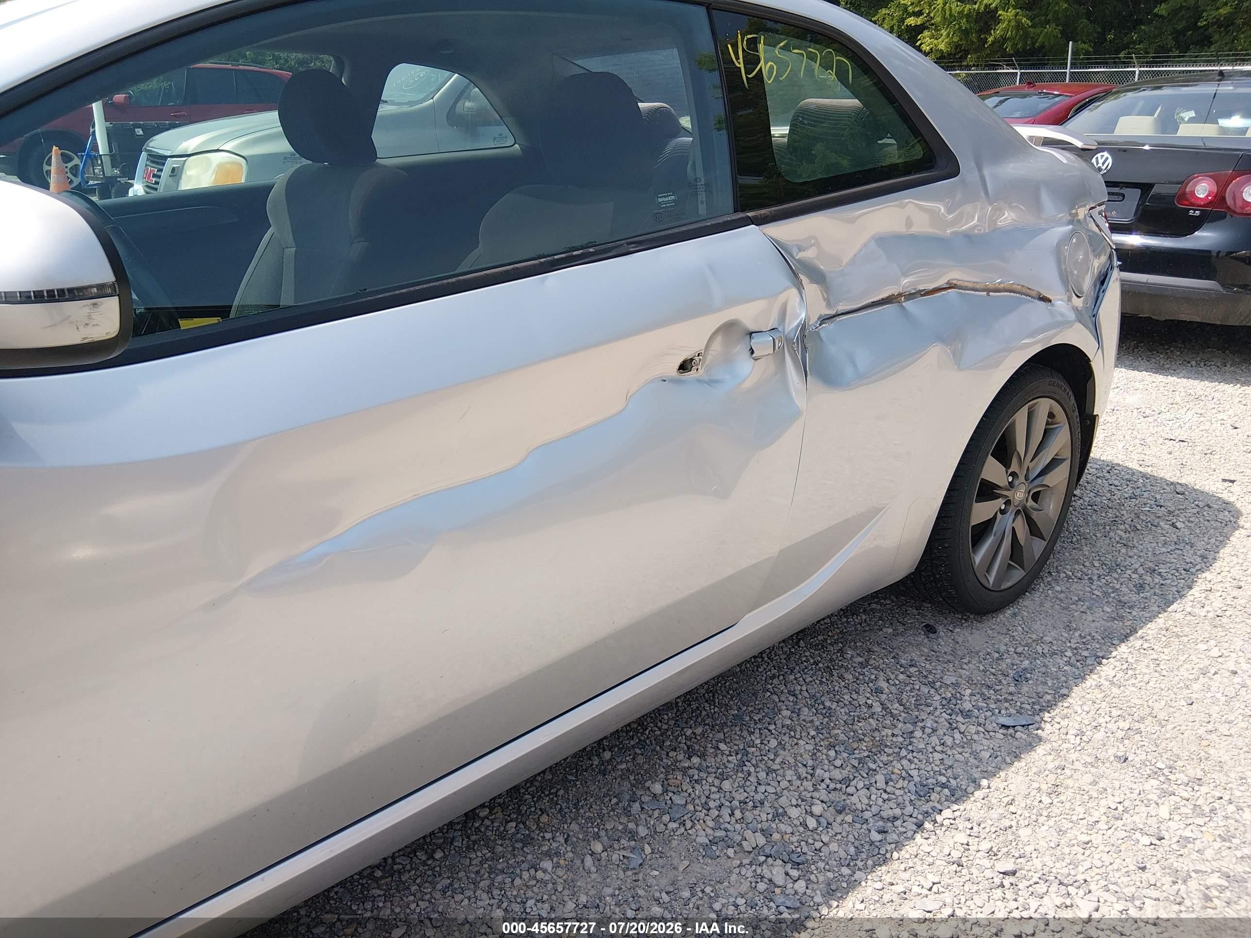 2013 Kia Forte Koup Sx Silver vin: KNAFW6A35D5744865