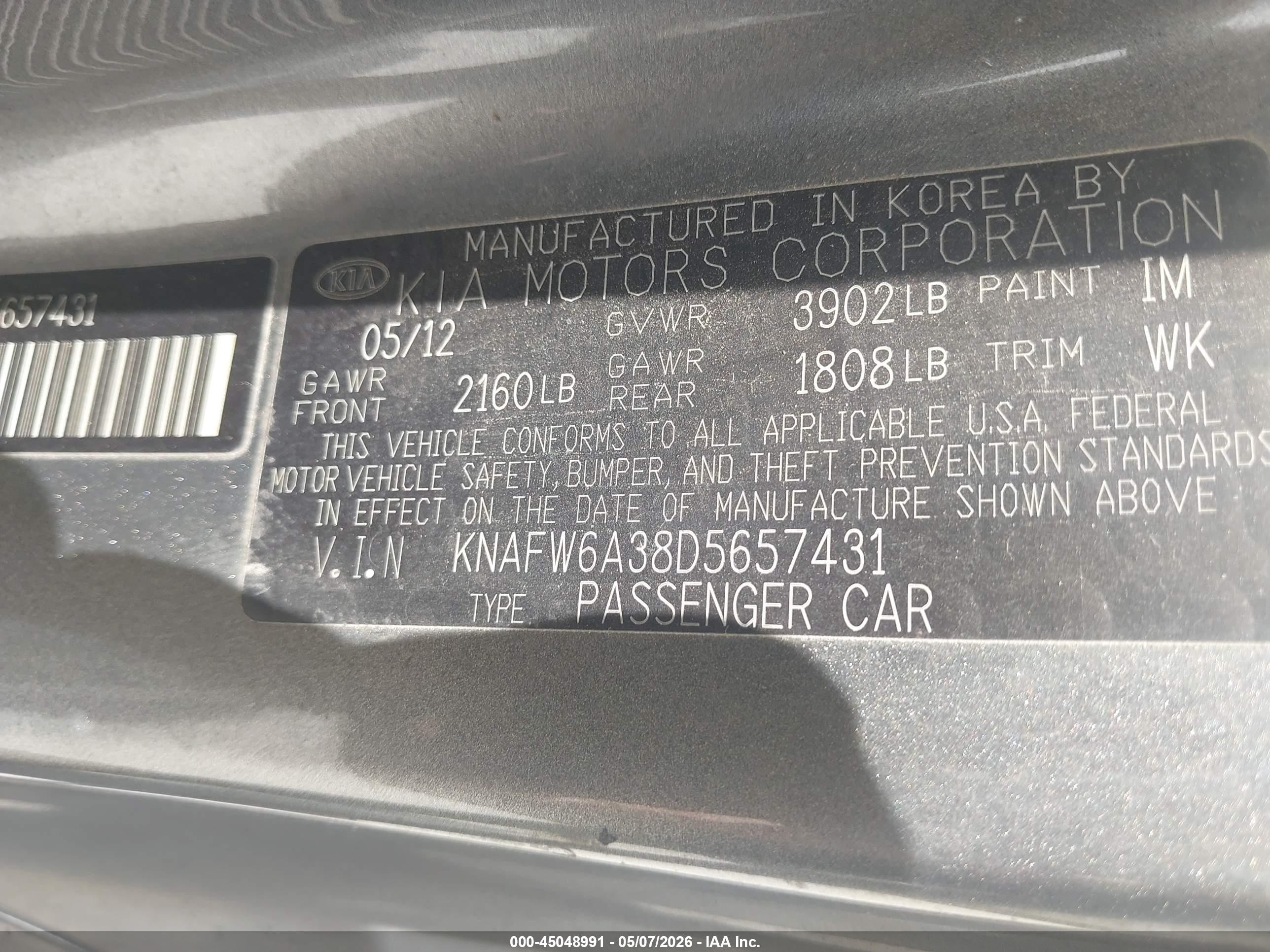 2013 Kia Forte Koup Sx Gold vin: KNAFW6A38D5657431