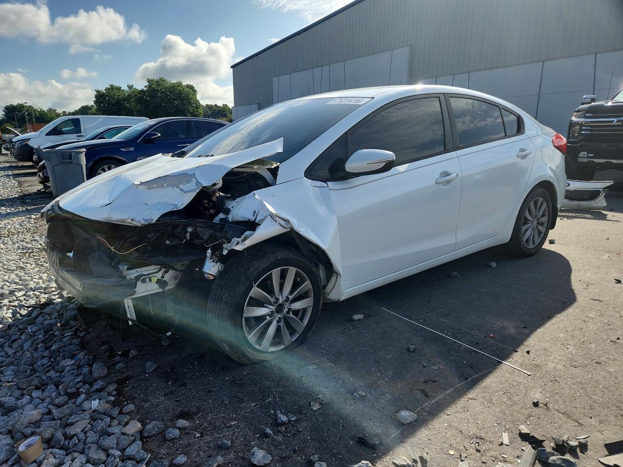 2014 Kia Forte Lx White vin: KNAFX4A60E5147958