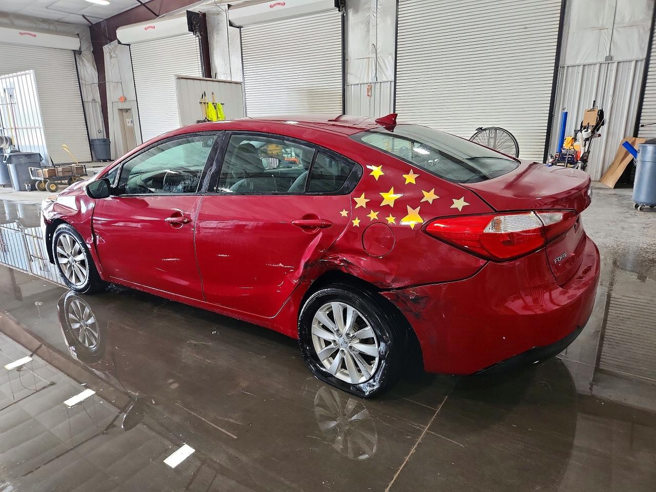 2014 Kia Forte Lx Maroon vin: KNAFX4A60E5159530