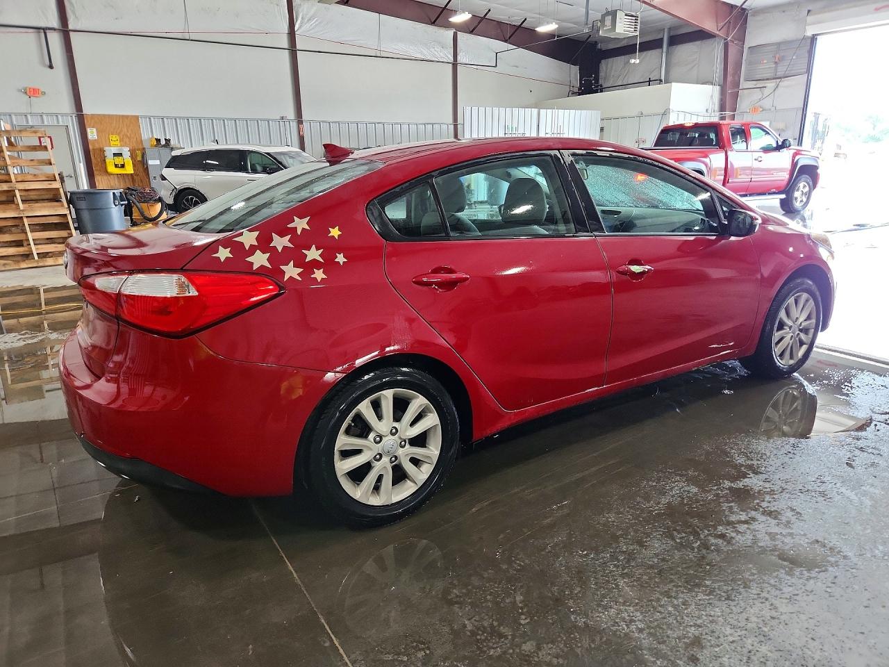 2014 Kia Forte Lx Maroon vin: KNAFX4A60E5159530