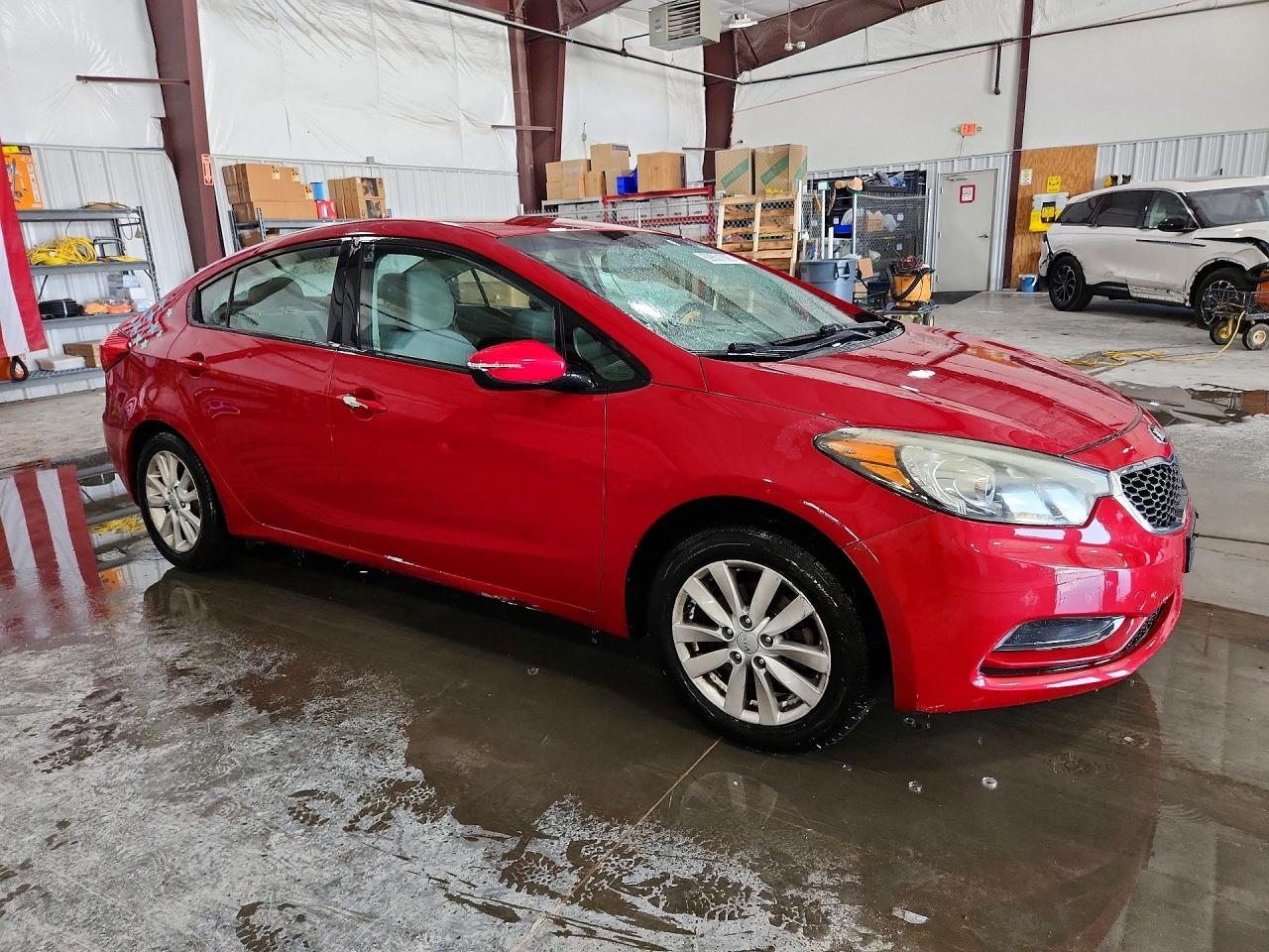 2014 Kia Forte Lx Maroon vin: KNAFX4A60E5159530