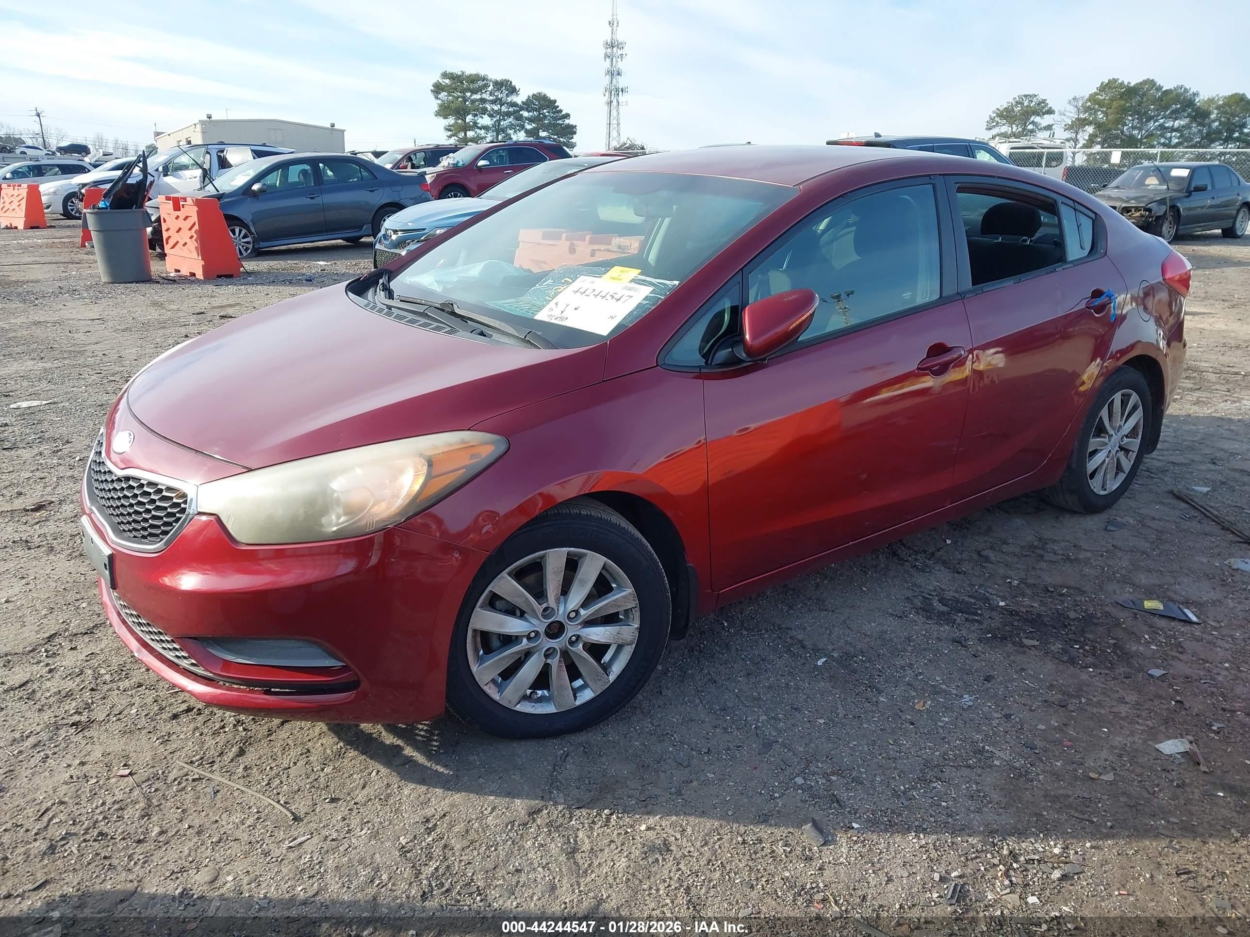 2014 Kia Forte Lx Red vin: KNAFX4A60E5237675
