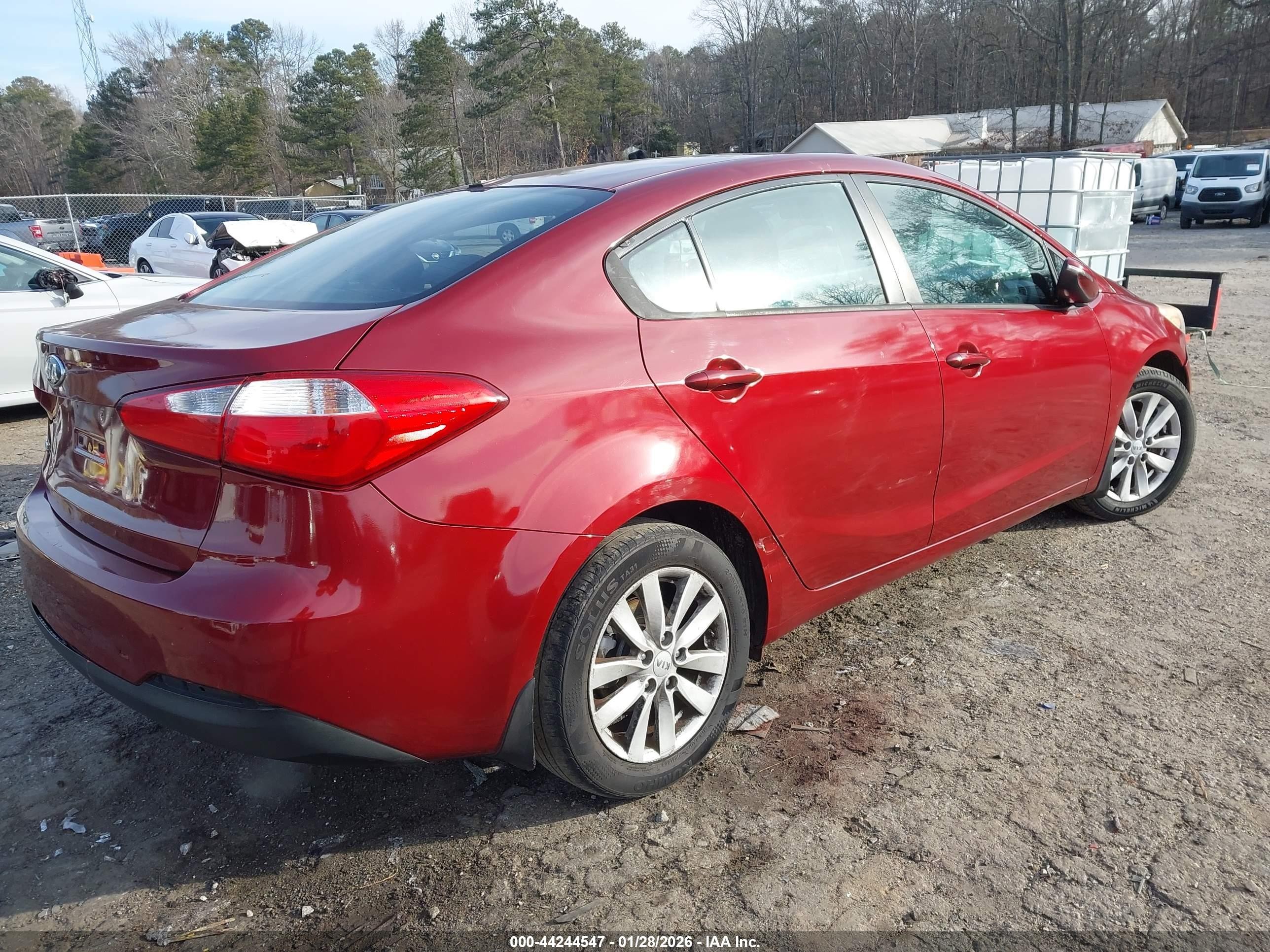 2014 Kia Forte Lx Red vin: KNAFX4A60E5237675