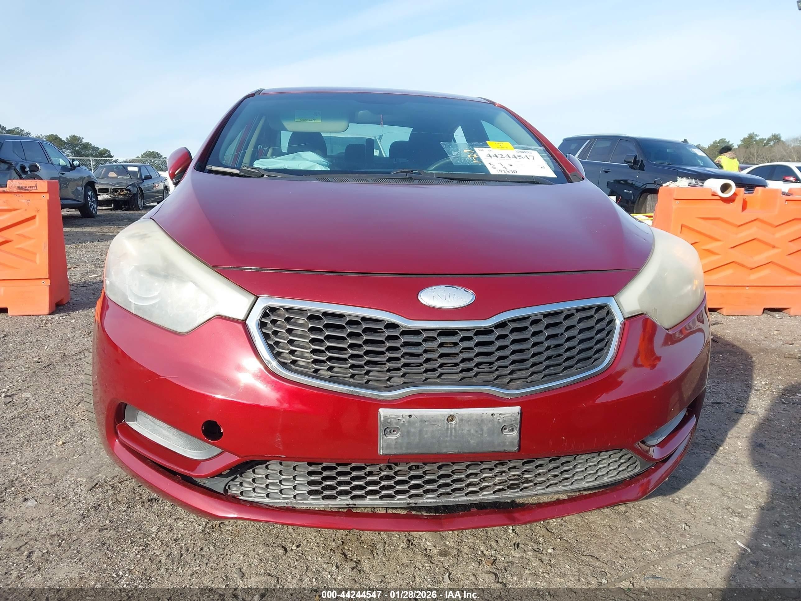 2014 Kia Forte Lx Red vin: KNAFX4A60E5237675