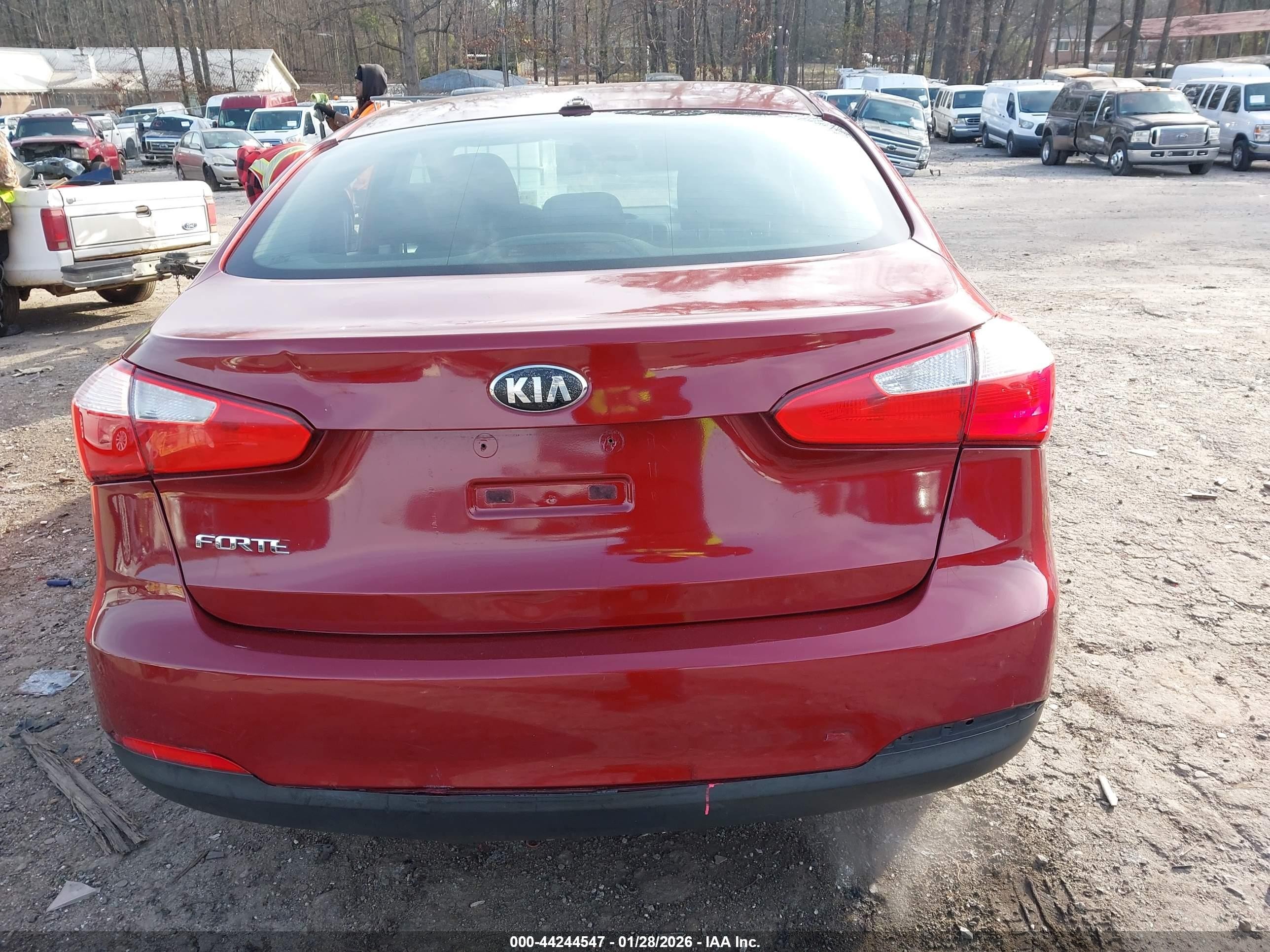 2014 Kia Forte Lx Red vin: KNAFX4A60E5237675