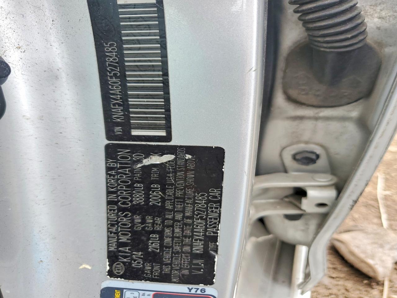 2015 Kia Forte Lx Silver vin: KNAFX4A60F5278485