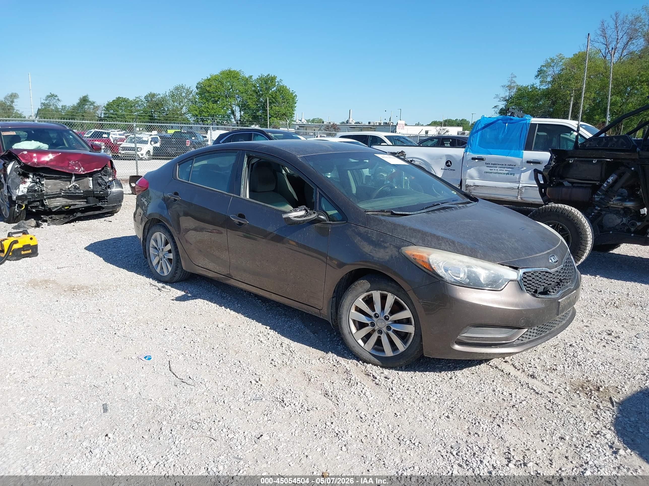 2015 Kia Forte Lx Gray vin: KNAFX4A61F5357356