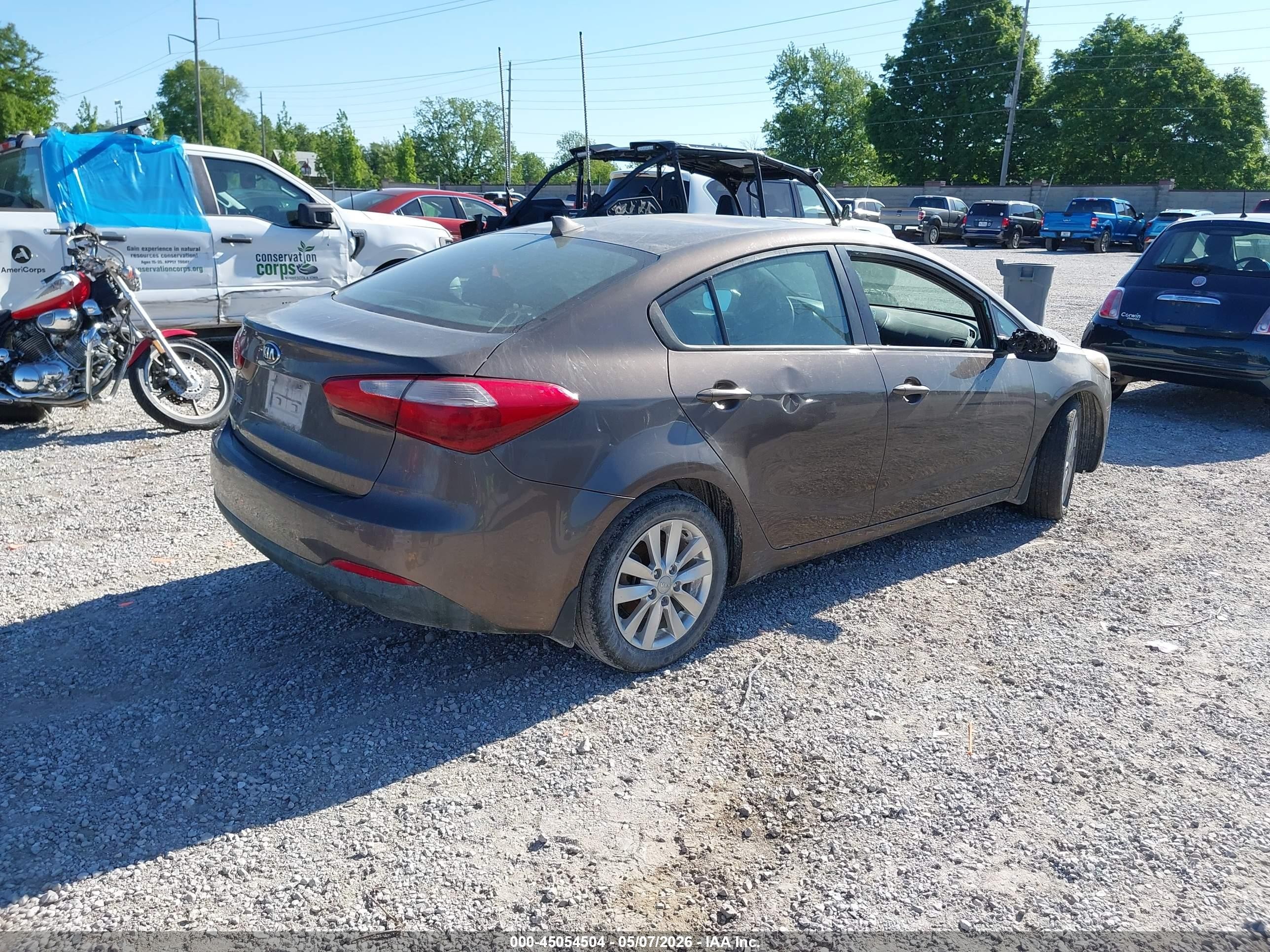2015 Kia Forte Lx Gray vin: KNAFX4A61F5357356