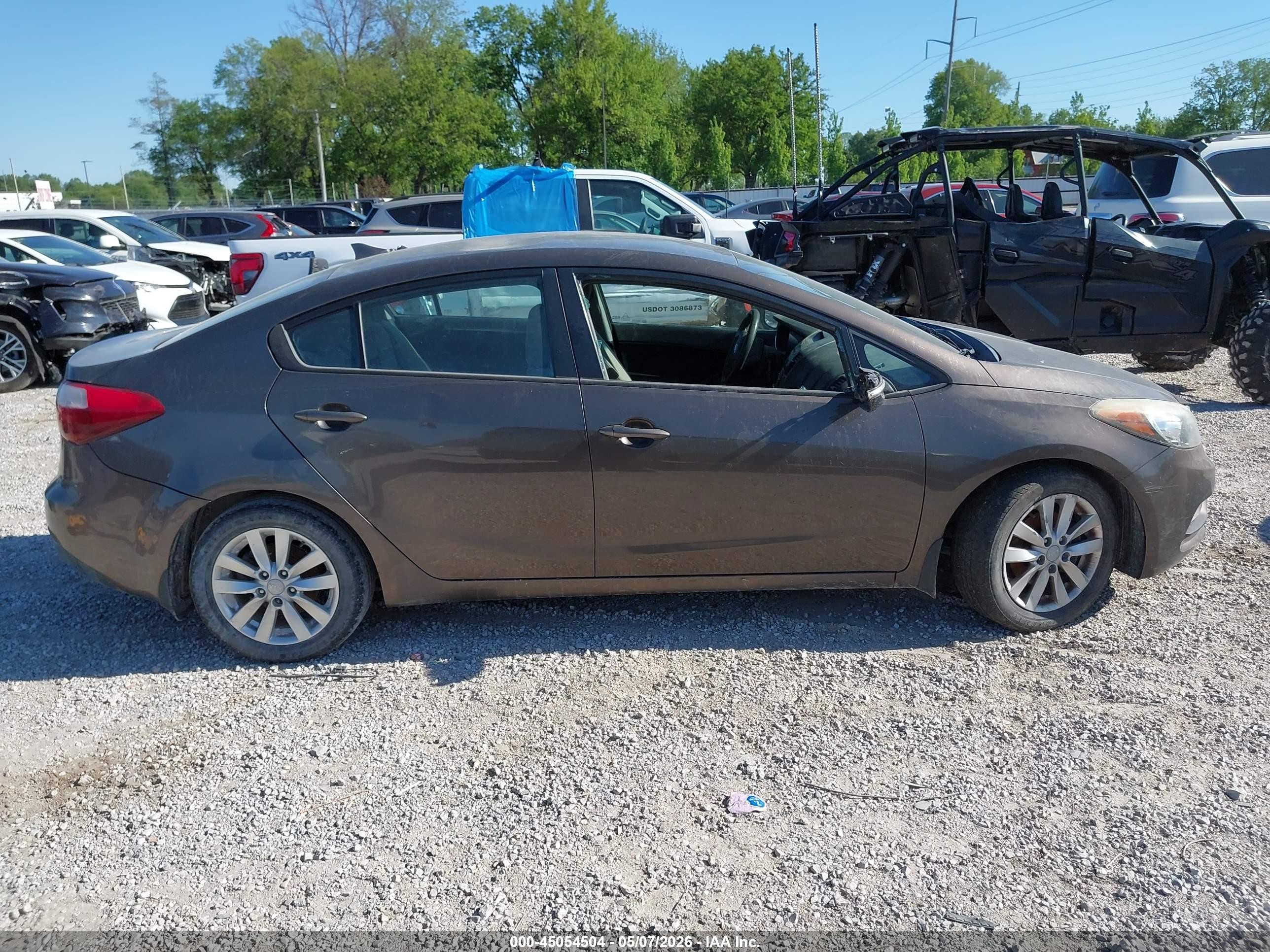 2015 Kia Forte Lx Gray vin: KNAFX4A61F5357356