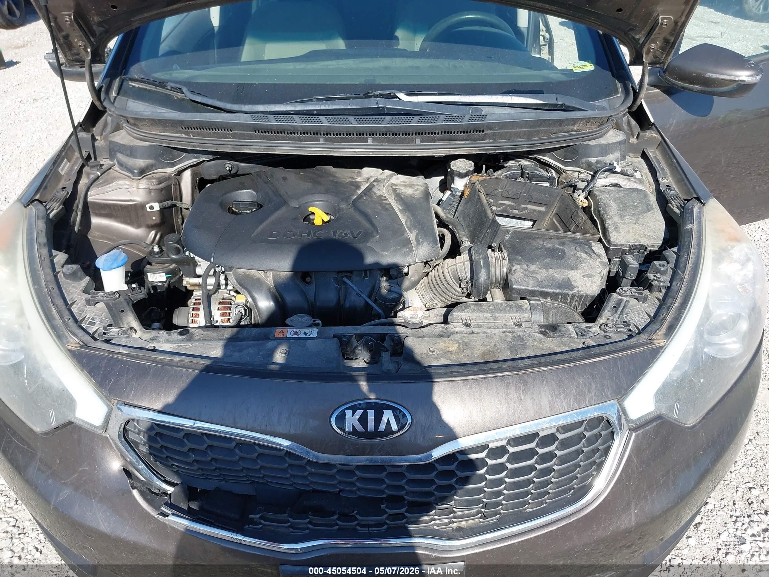 2015 Kia Forte Lx Gray vin: KNAFX4A61F5357356