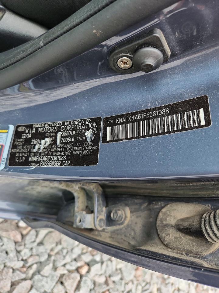 2015 Kia Forte Lx Gray vin: KNAFX4A61F5381088