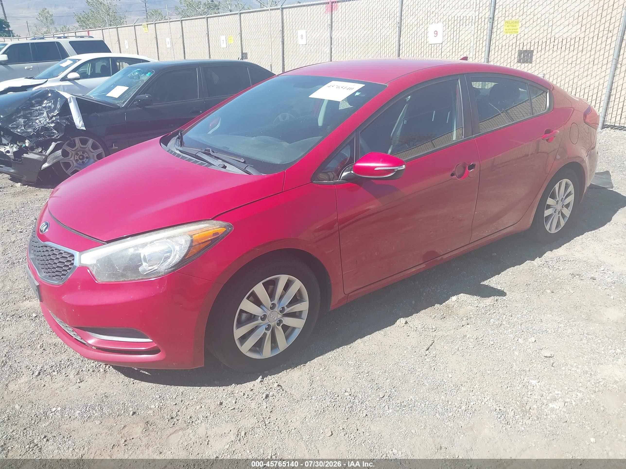 2015 Kia Forte Lx Red vin: KNAFX4A61F5381432