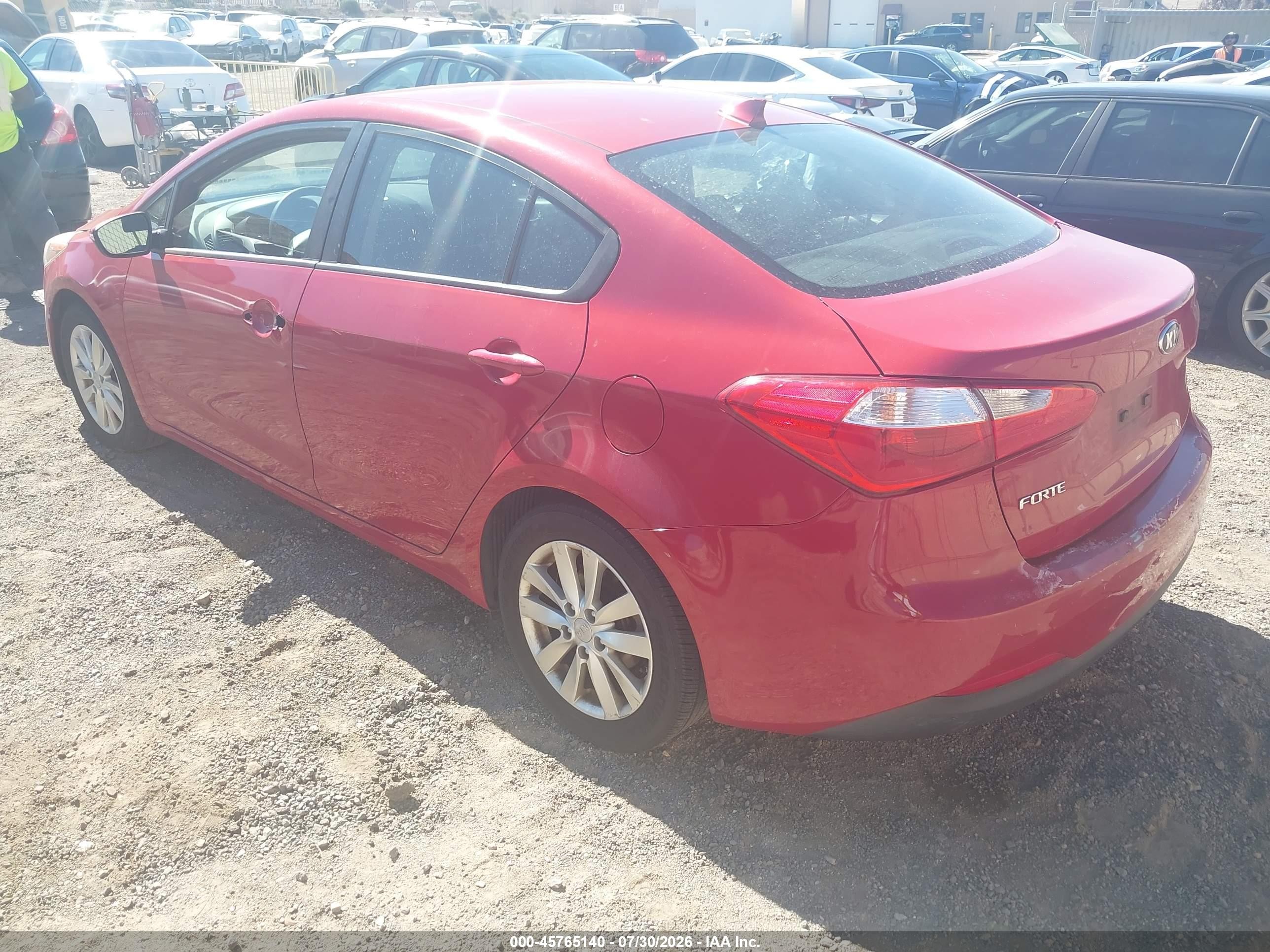 2015 Kia Forte Lx Red vin: KNAFX4A61F5381432
