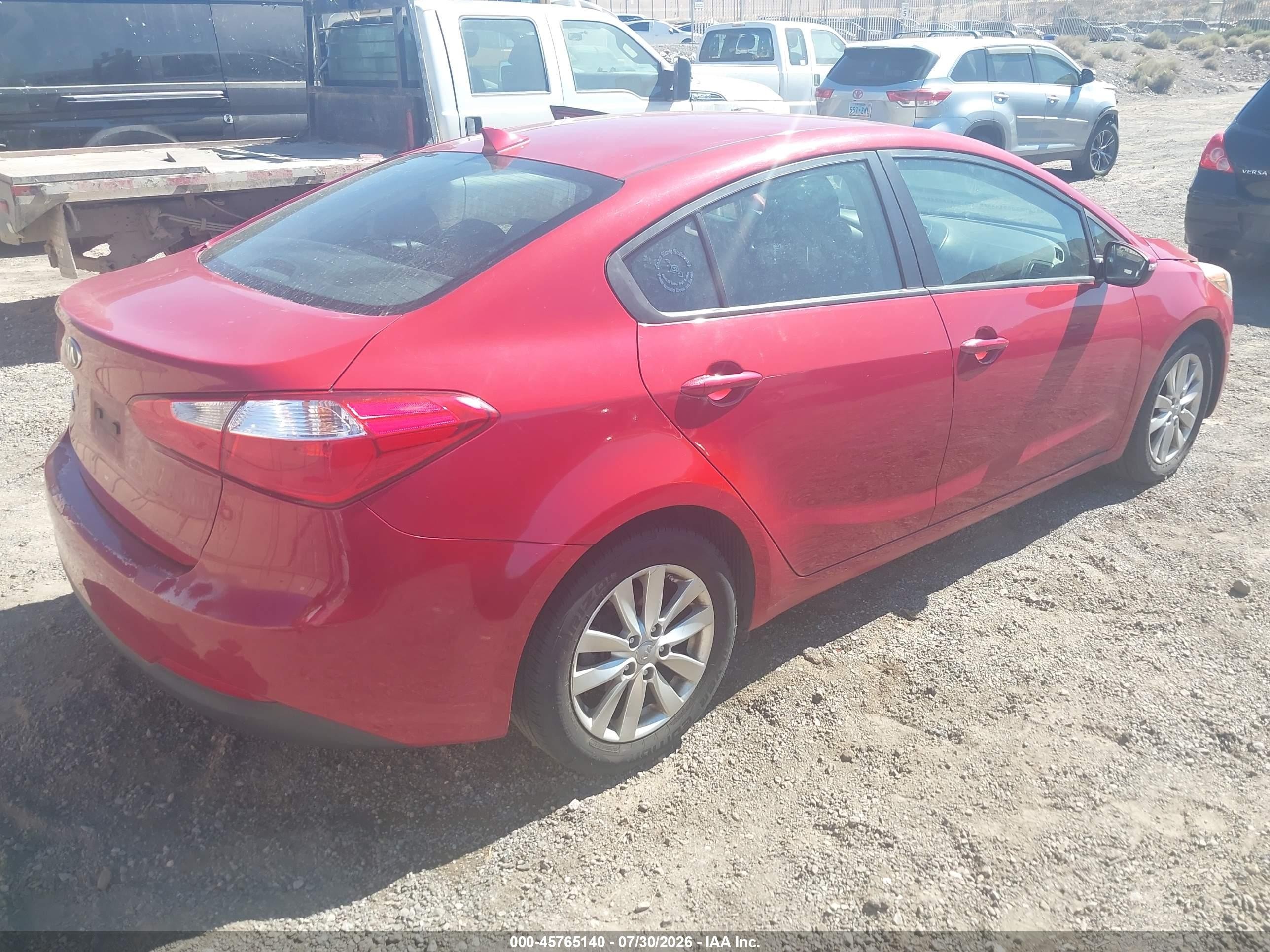 2015 Kia Forte Lx Red vin: KNAFX4A61F5381432