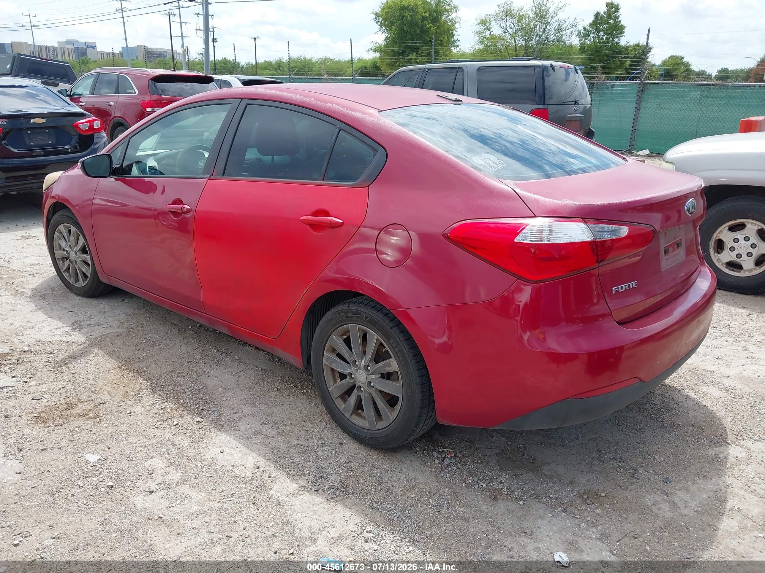 2014 Kia Forte Lx Красный vin: KNAFX4A62E5093420