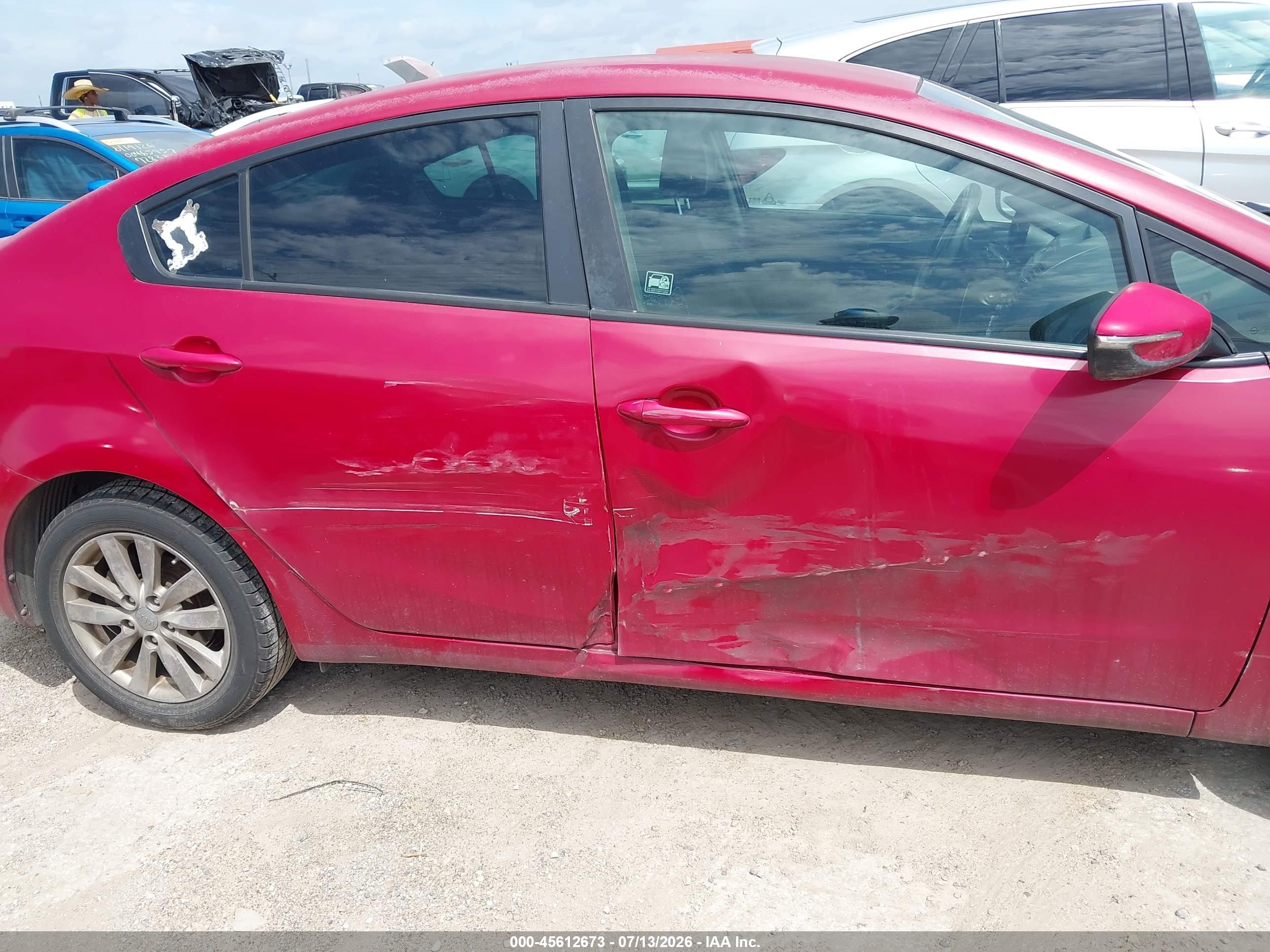 2014 Kia Forte Lx Красный vin: KNAFX4A62E5093420