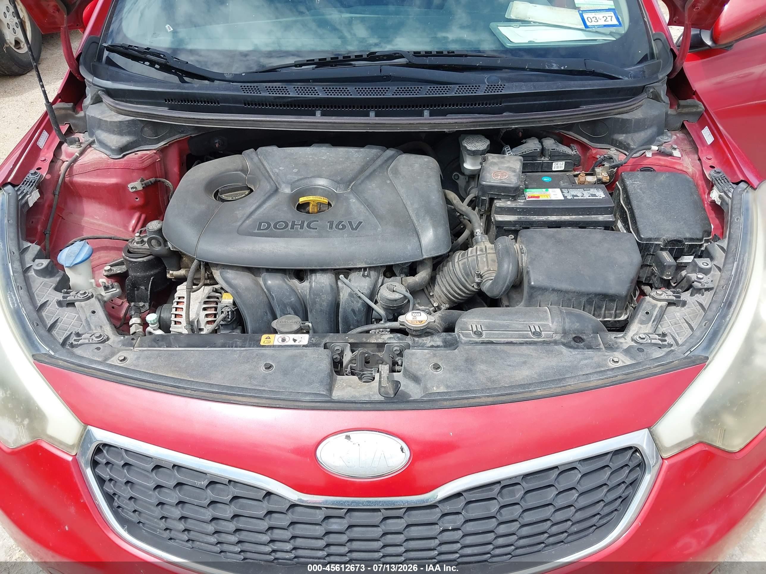 2014 Kia Forte Lx Красный vin: KNAFX4A62E5093420