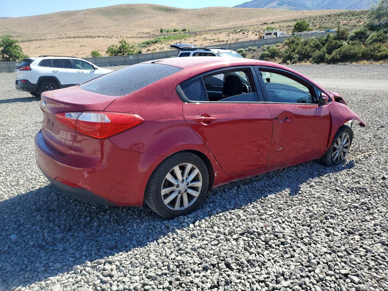 2014 Kia Forte Lx Burgundy vin: KNAFX4A62E5223700