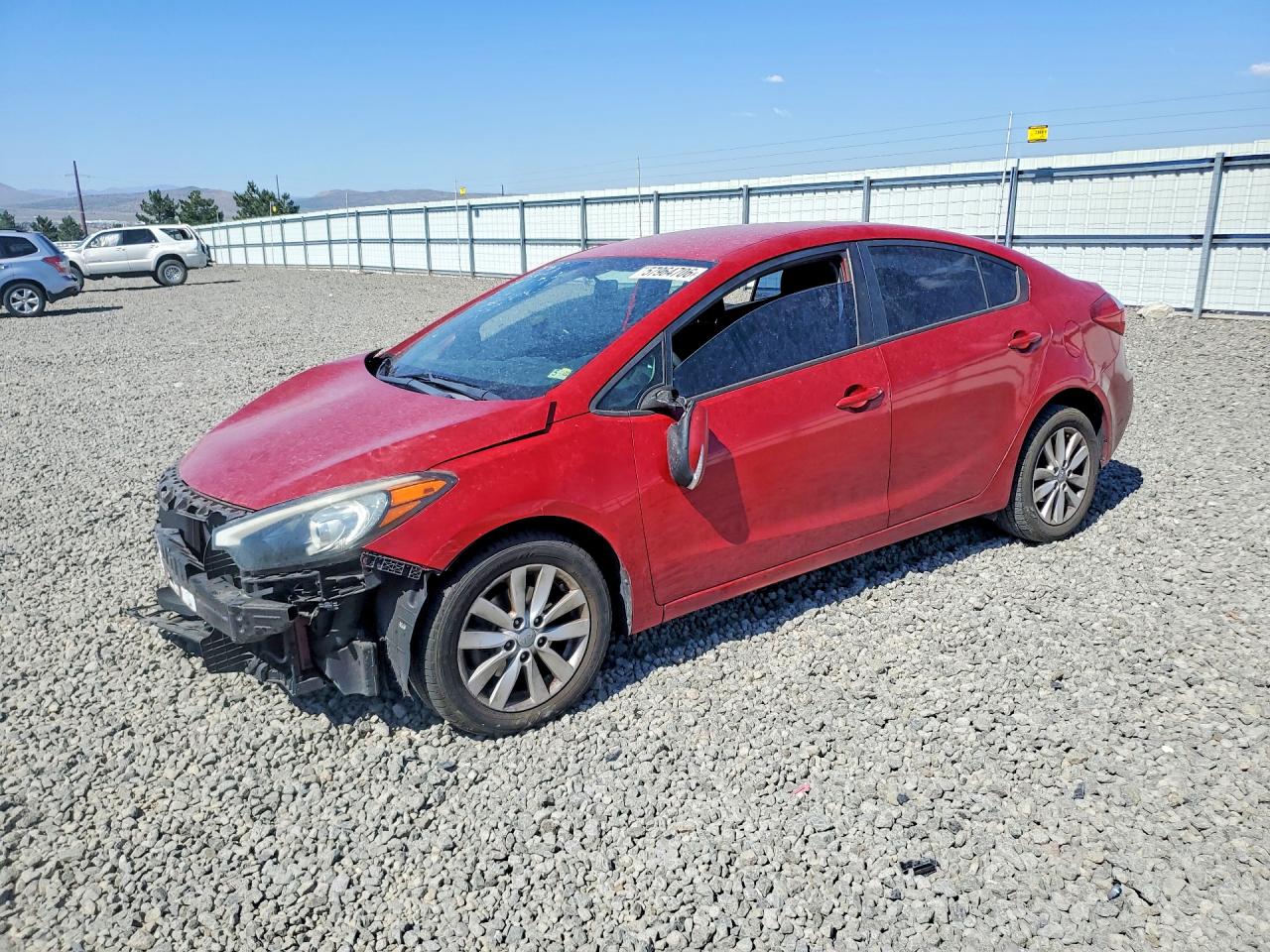 2014 Kia Forte Lx Burgundy vin: KNAFX4A62E5223700
