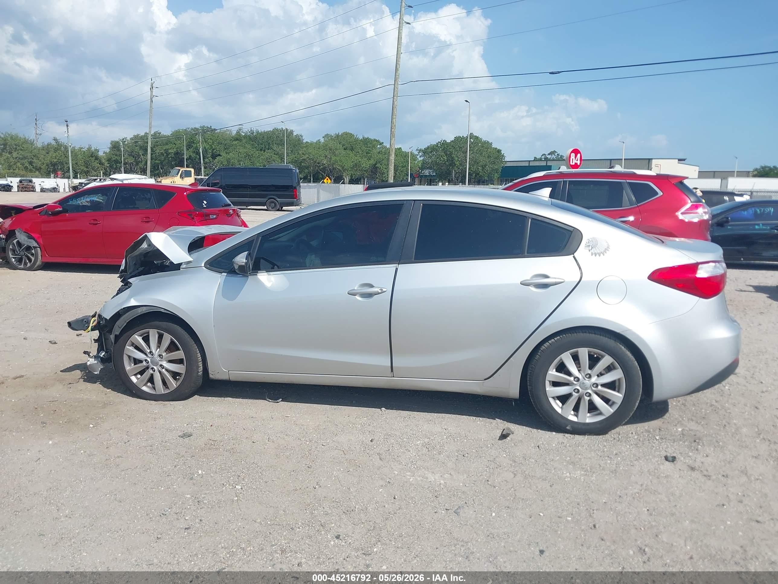 2015 Kia Forte Lx Silver vin: KNAFX4A62F5274387