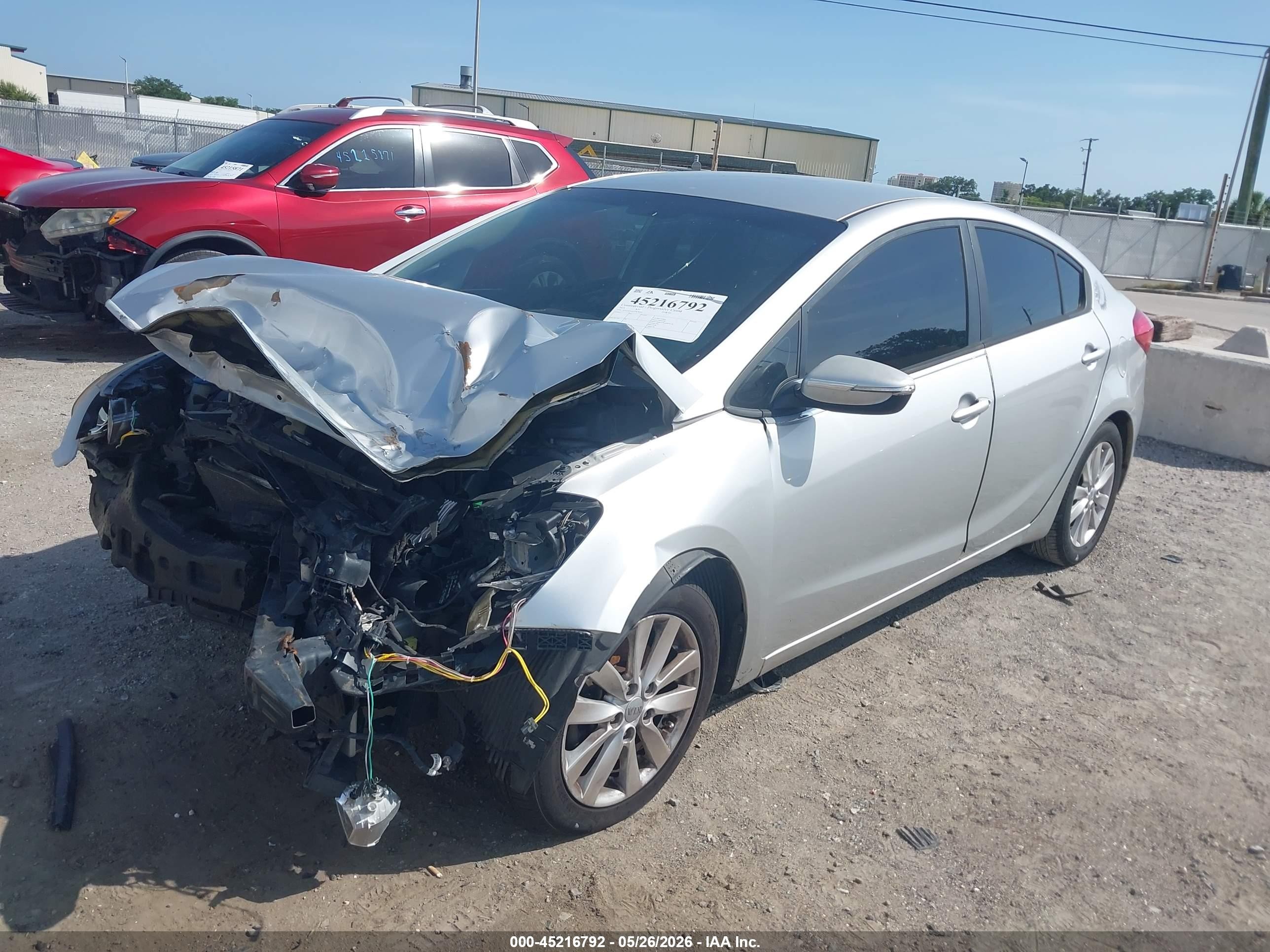 2015 Kia Forte Lx Silver vin: KNAFX4A62F5274387