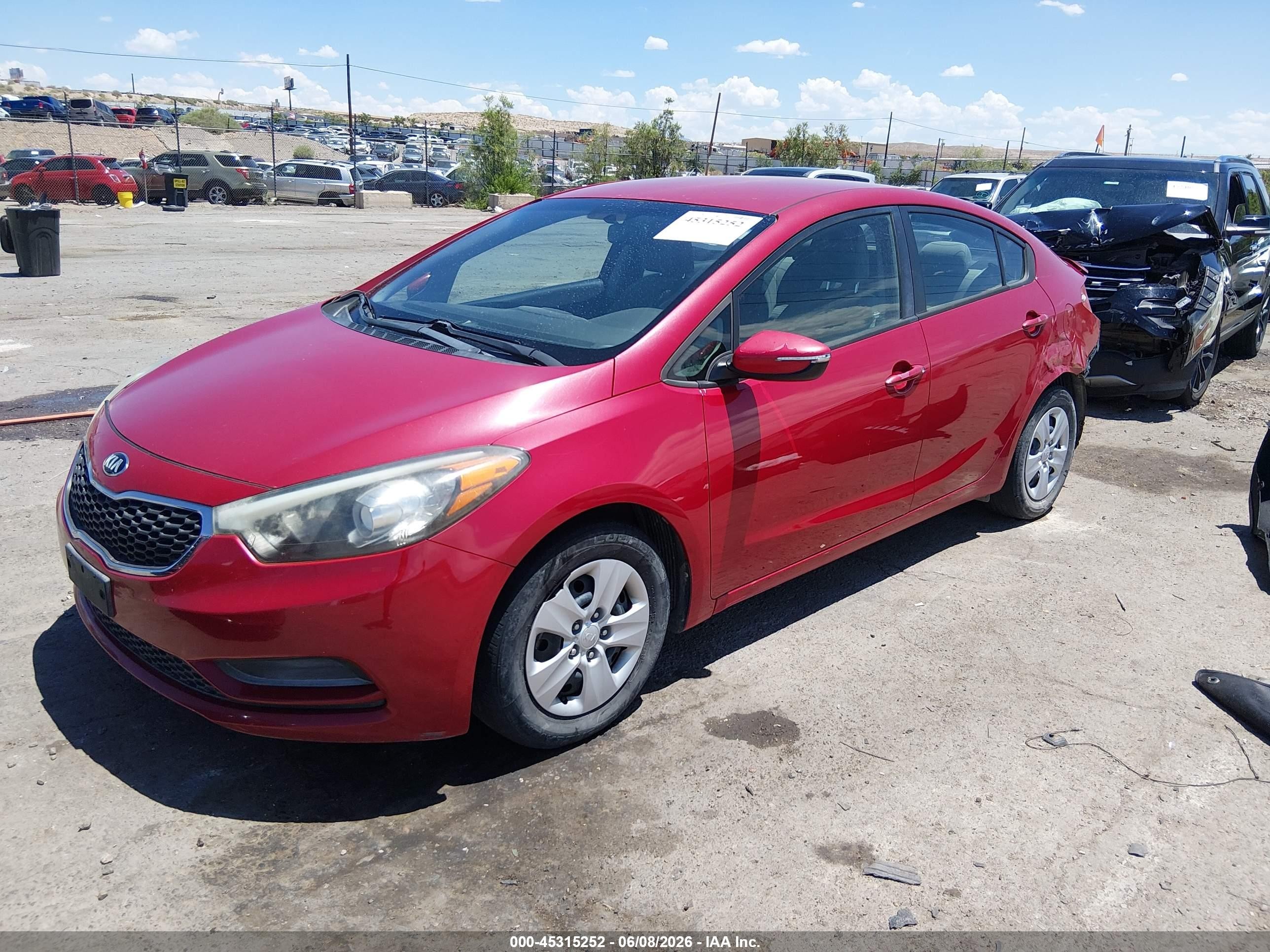 2015 Kia Forte Lx Red vin: KNAFX4A62F5310997