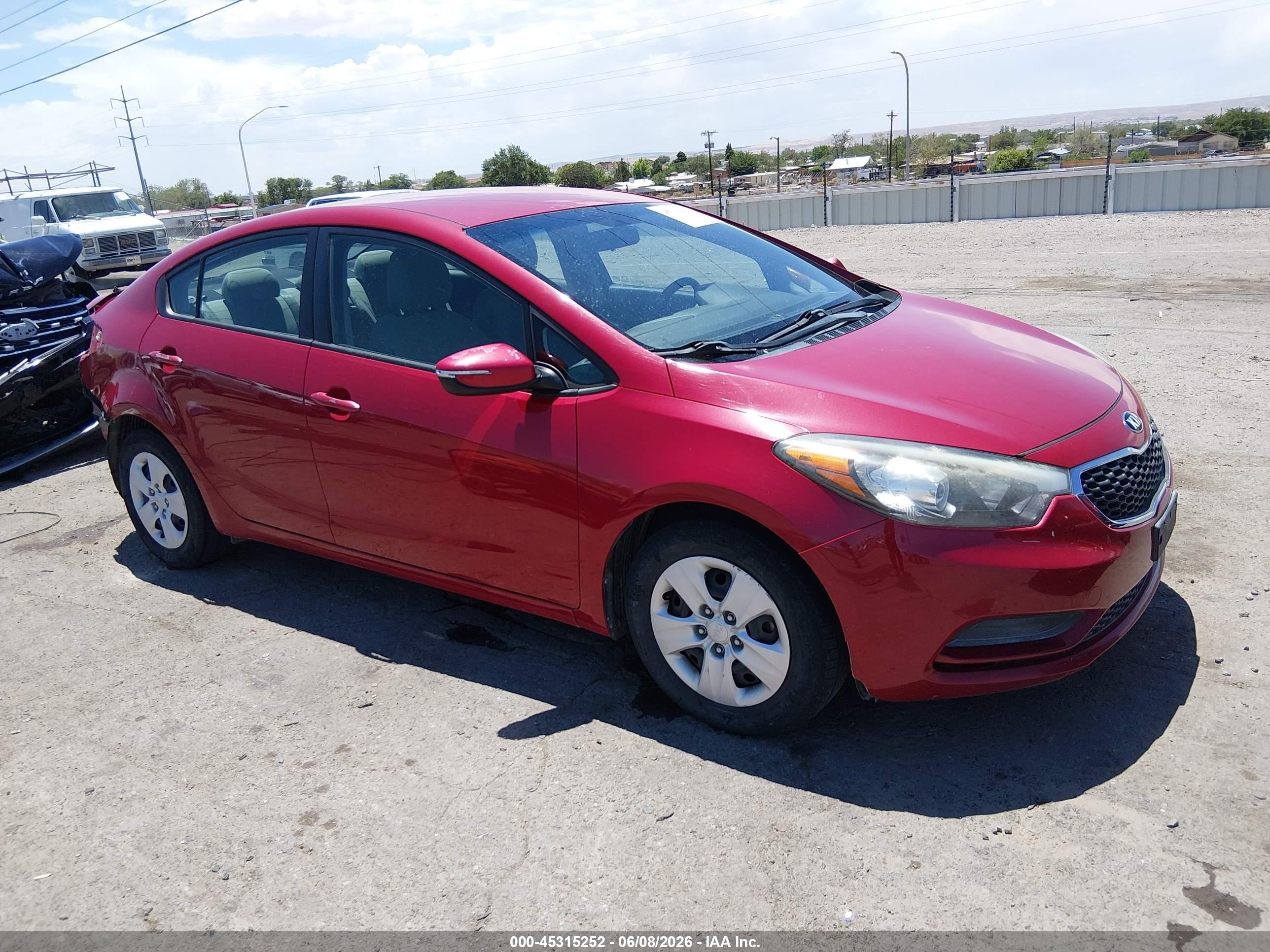 2015 Kia Forte Lx Red vin: KNAFX4A62F5310997