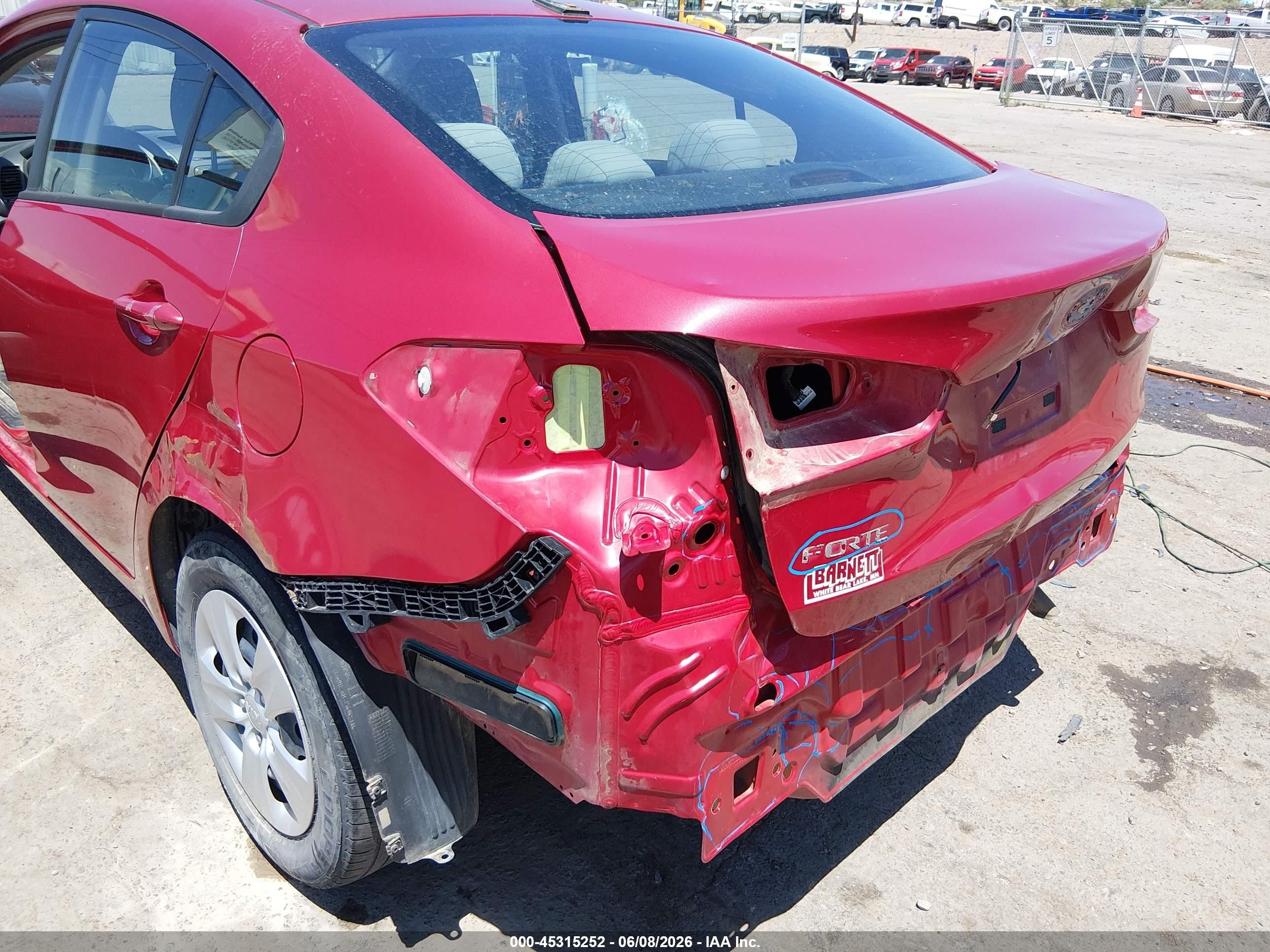 2015 Kia Forte Lx Red vin: KNAFX4A62F5310997
