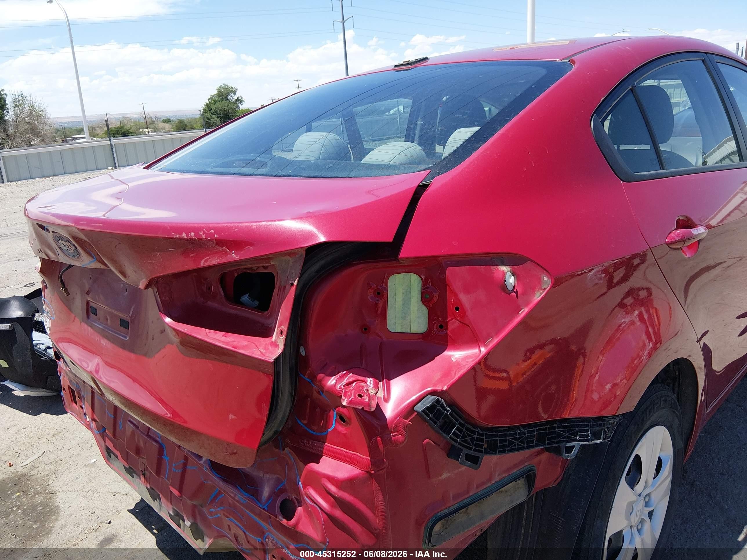 2015 Kia Forte Lx Red vin: KNAFX4A62F5310997