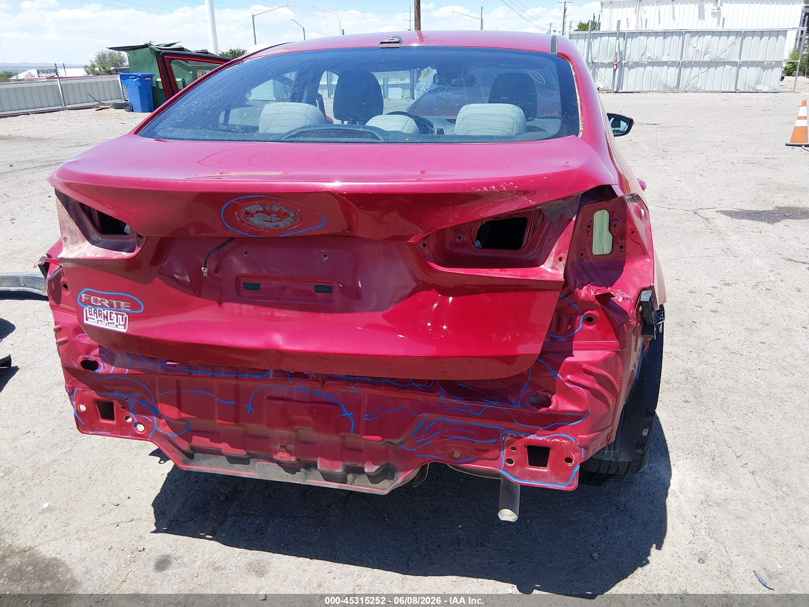 2015 Kia Forte Lx Red vin: KNAFX4A62F5310997